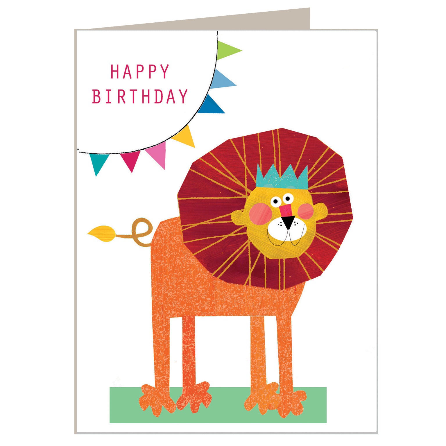 mini  lion happy birthday card