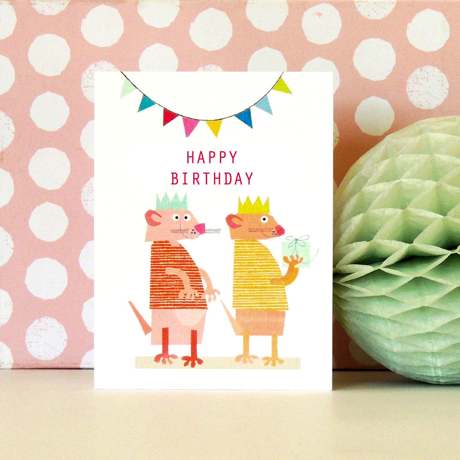 KTW17 mini meercat happy birthday card