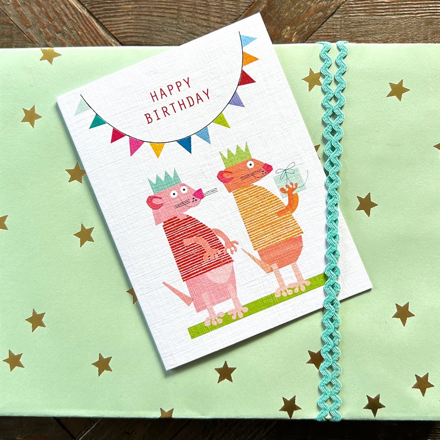 mini meercat happy birthday card