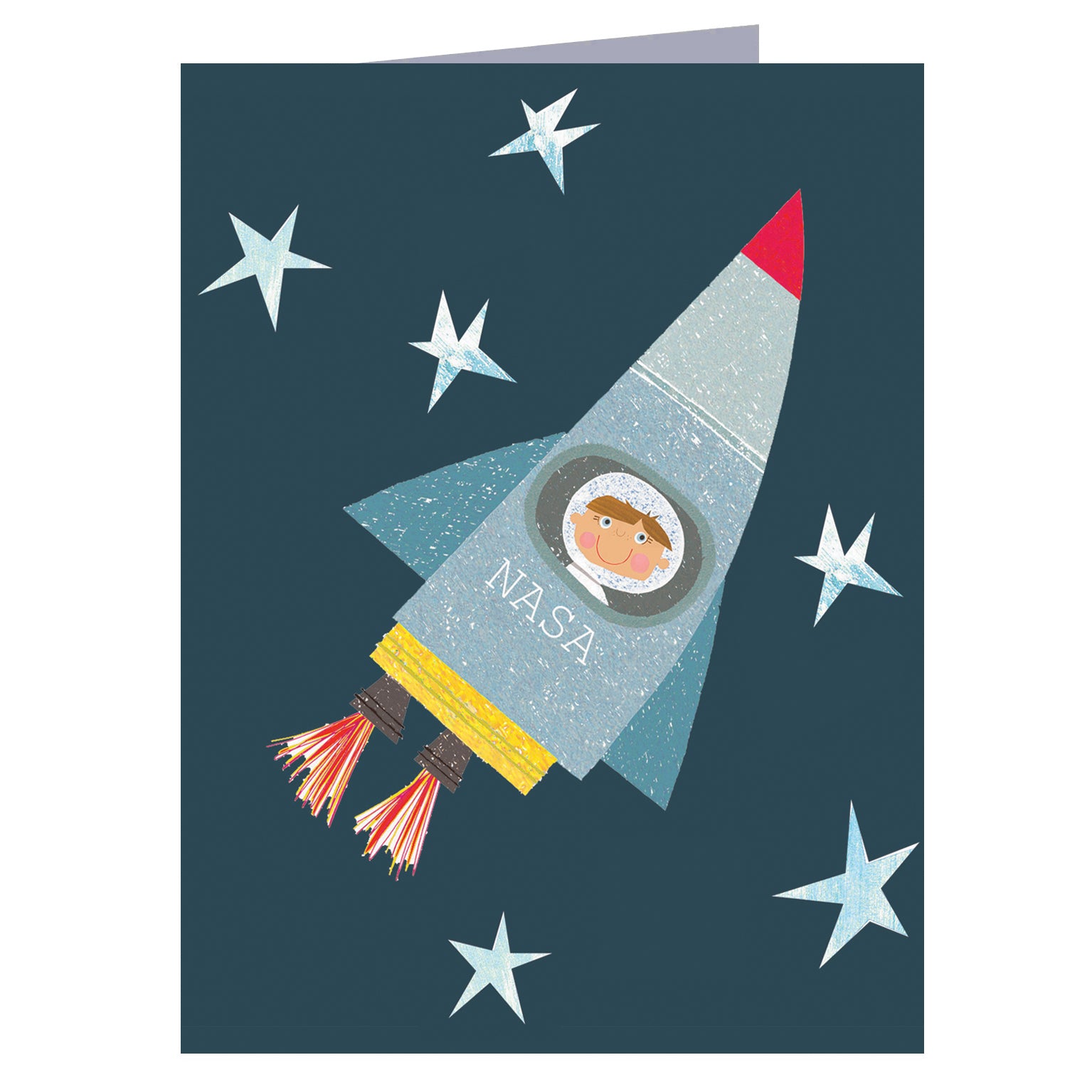 mini spaceman greetings card