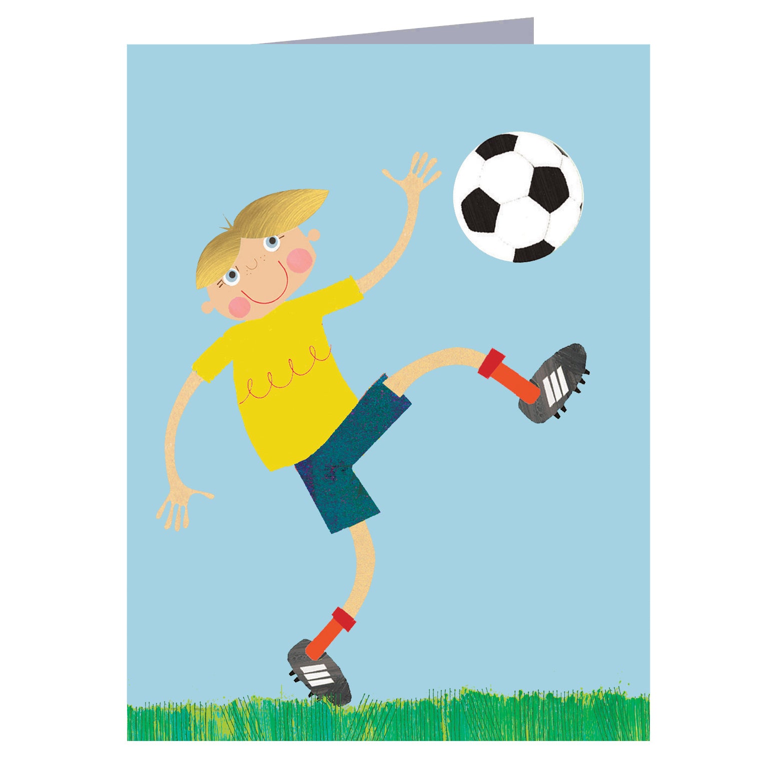 KTW37 mini footballer greetings card