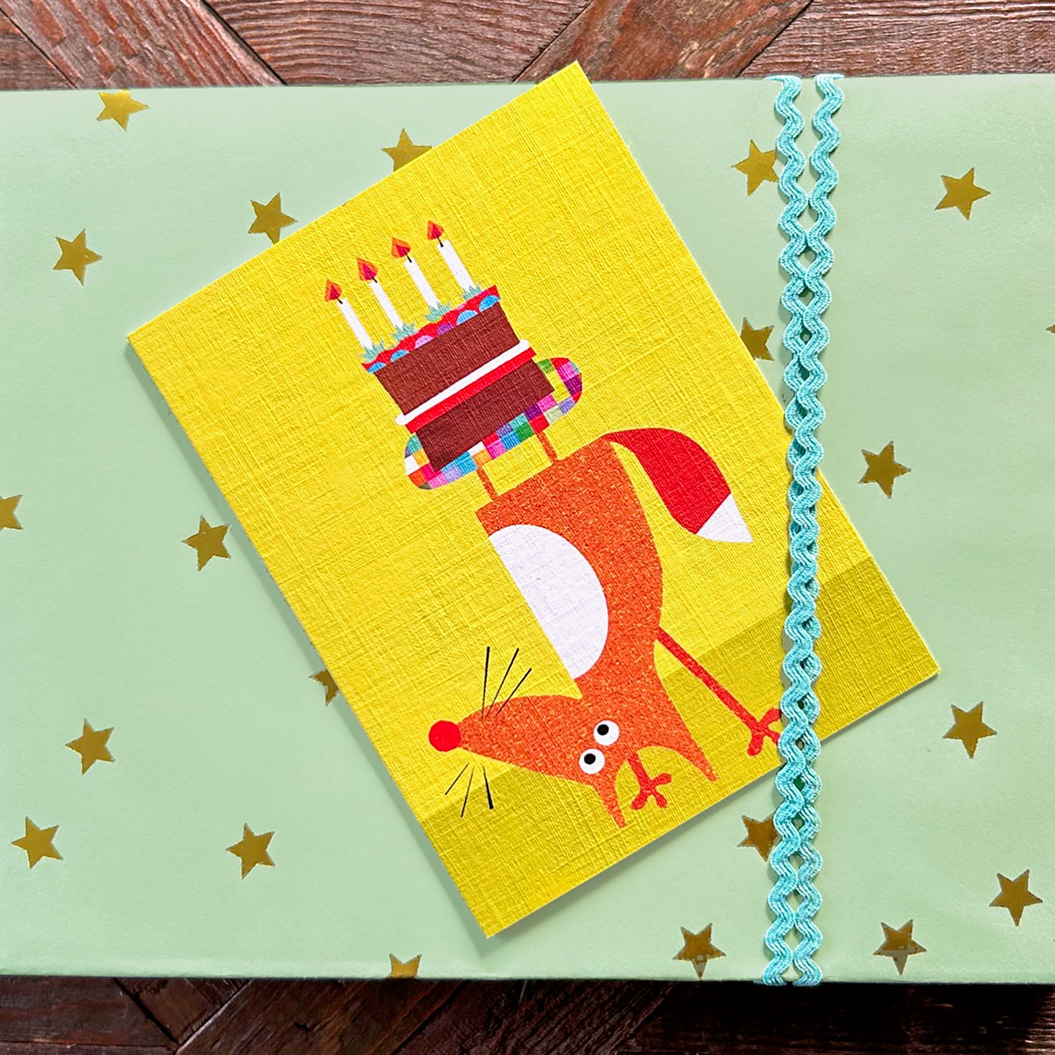 KTW38 mini topsy turvy fox card