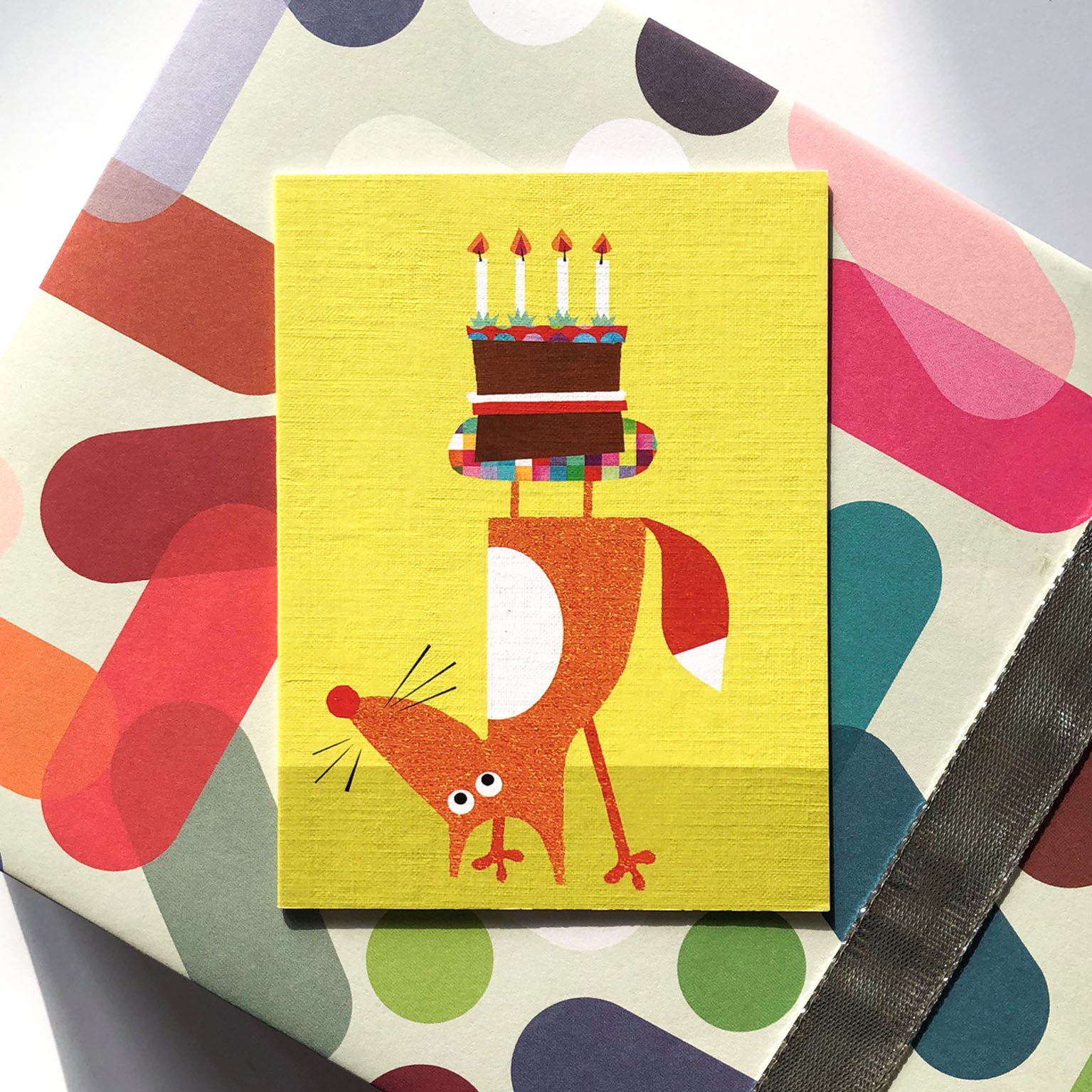 KTW38 mini topsy turvy fox card