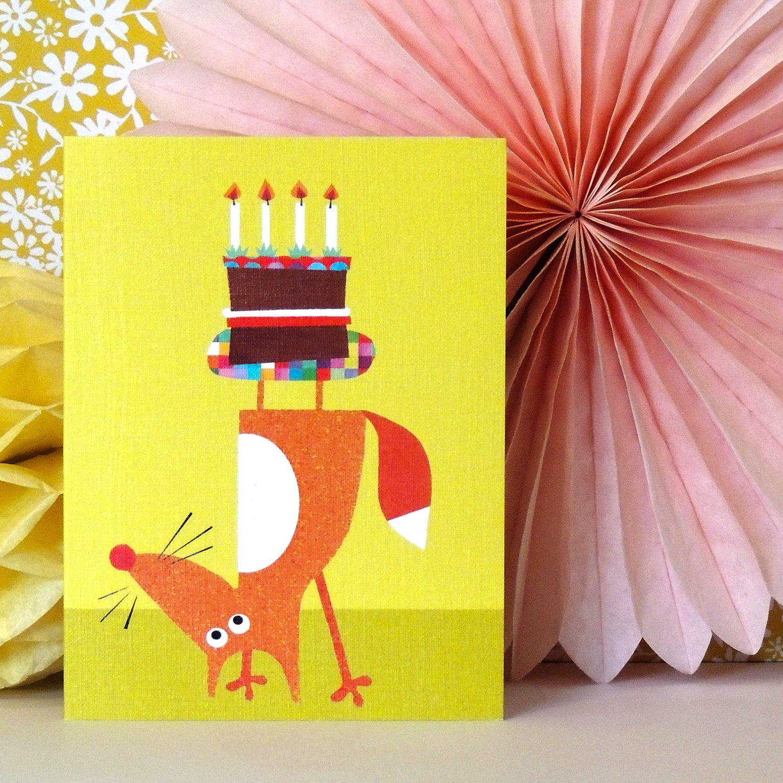 KTW38 mini topsy turvy fox card