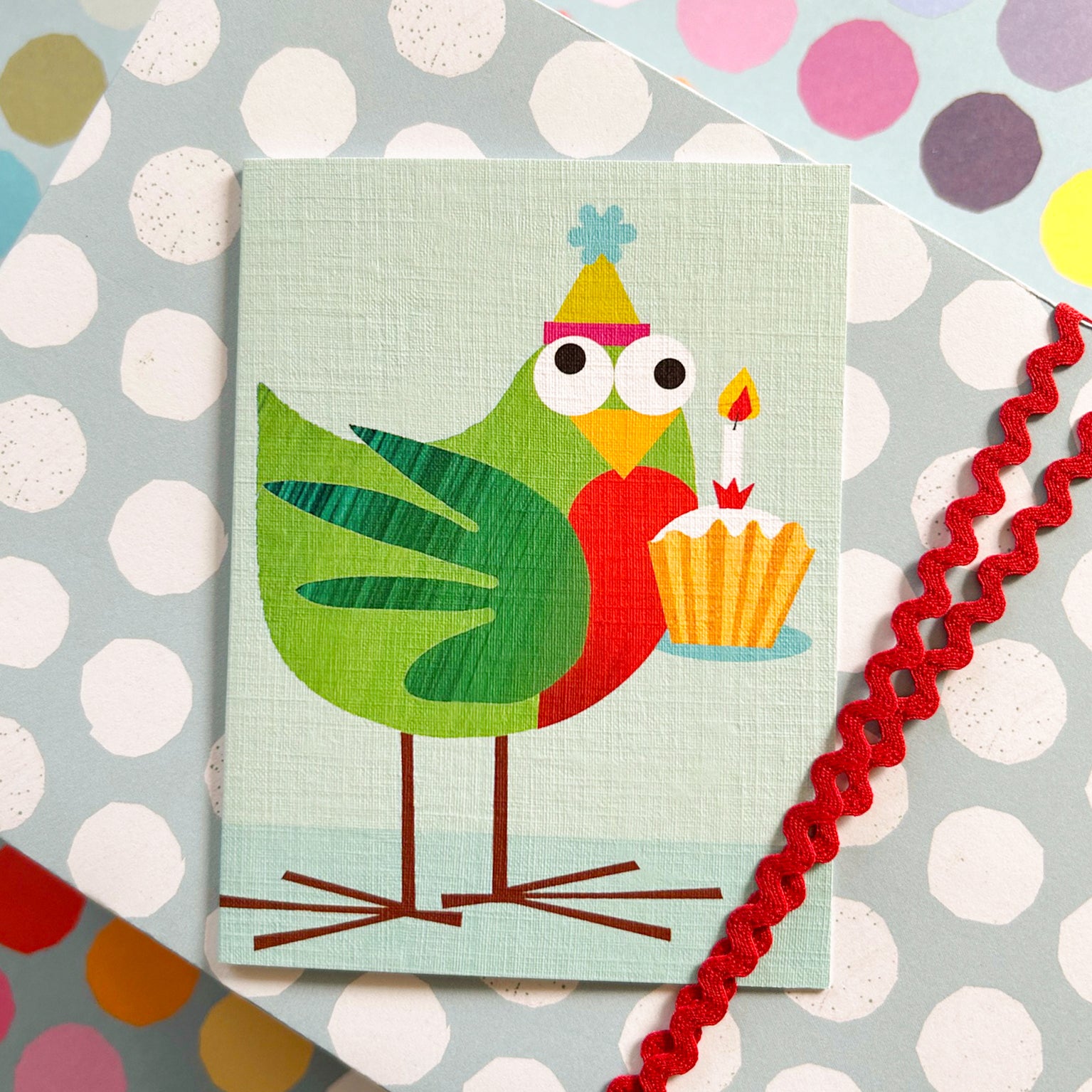 KTW46 mini bird and cake card