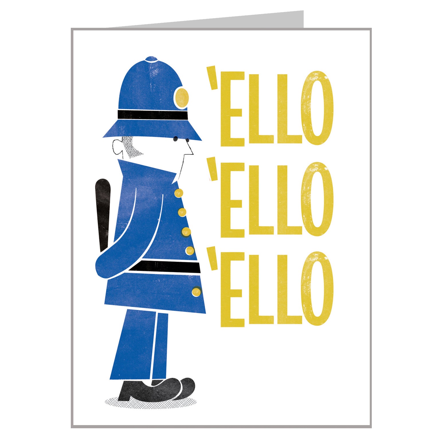 mini policeman greetings card