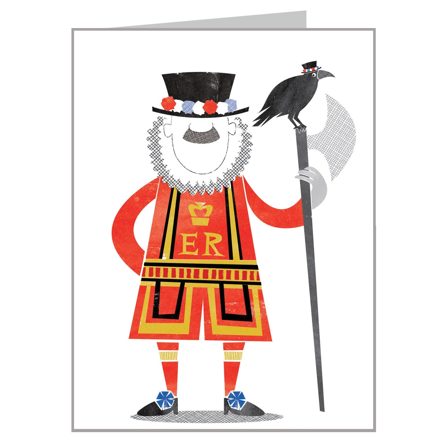 mini beefeater greetings card