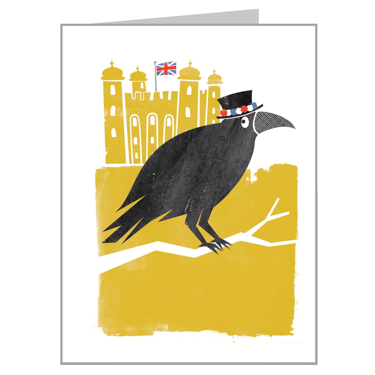 mini raven greetings card