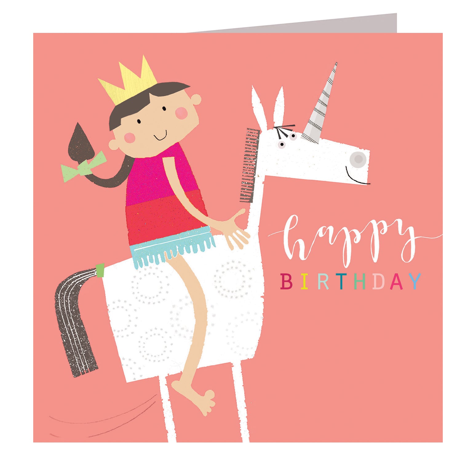 LS07 unicorn happy birthday card