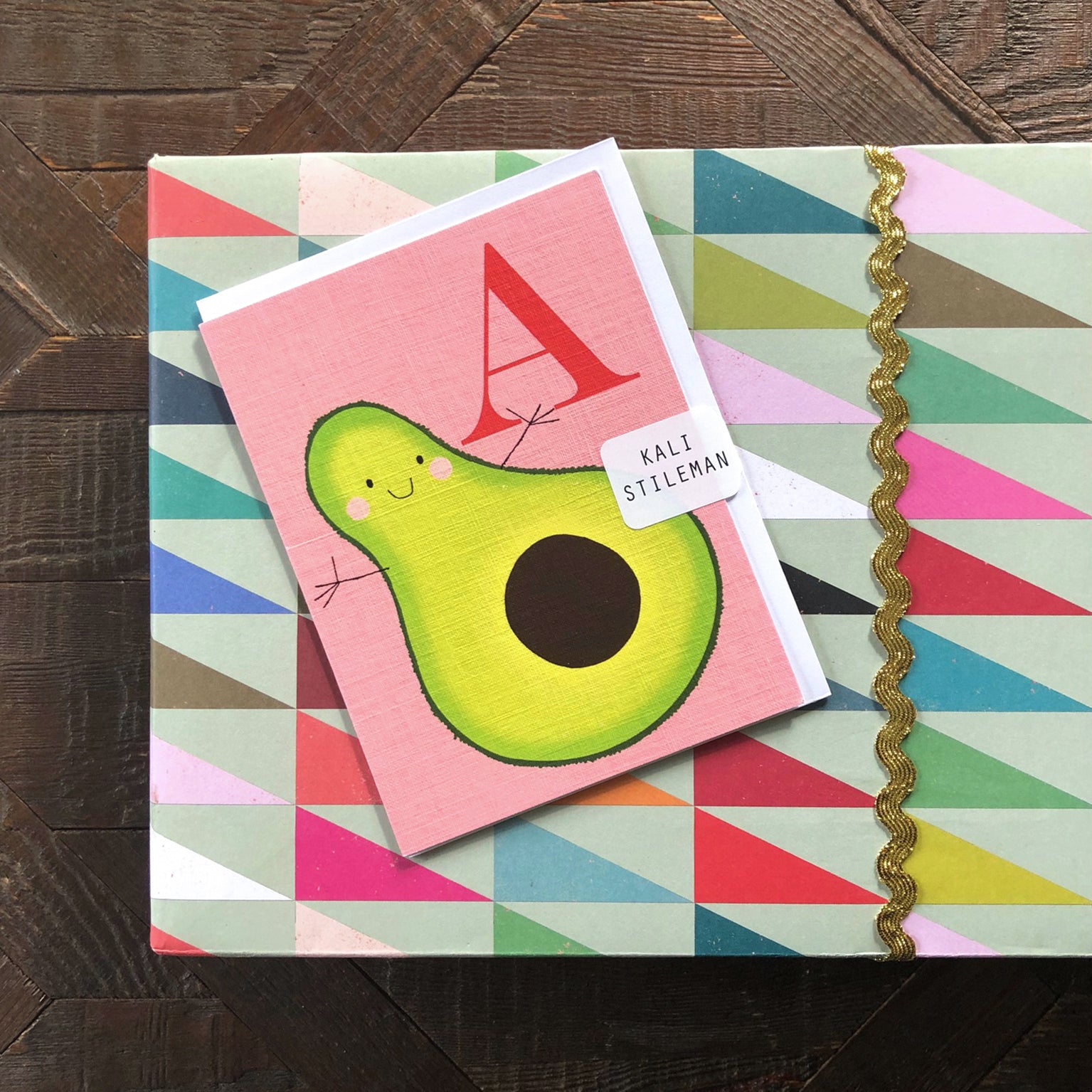 mini A for avocado card