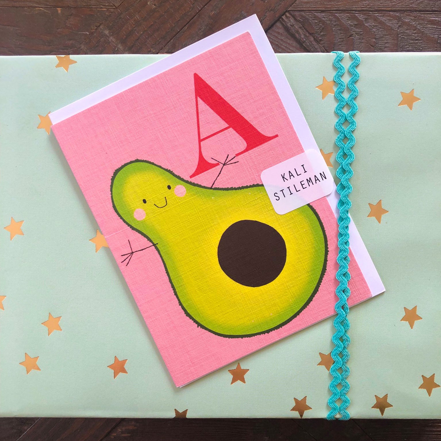 mini A for avocado card