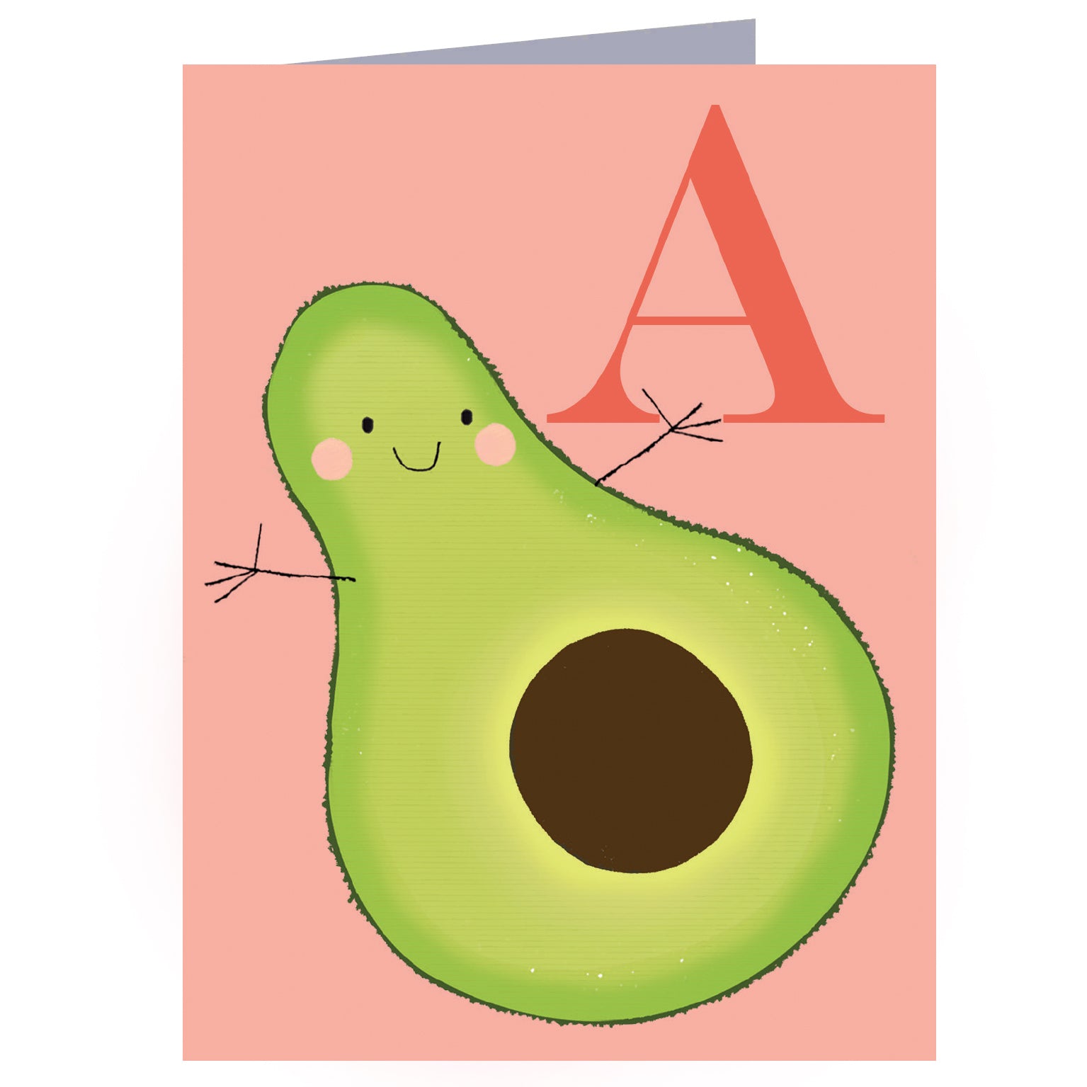 mini A for avocado card