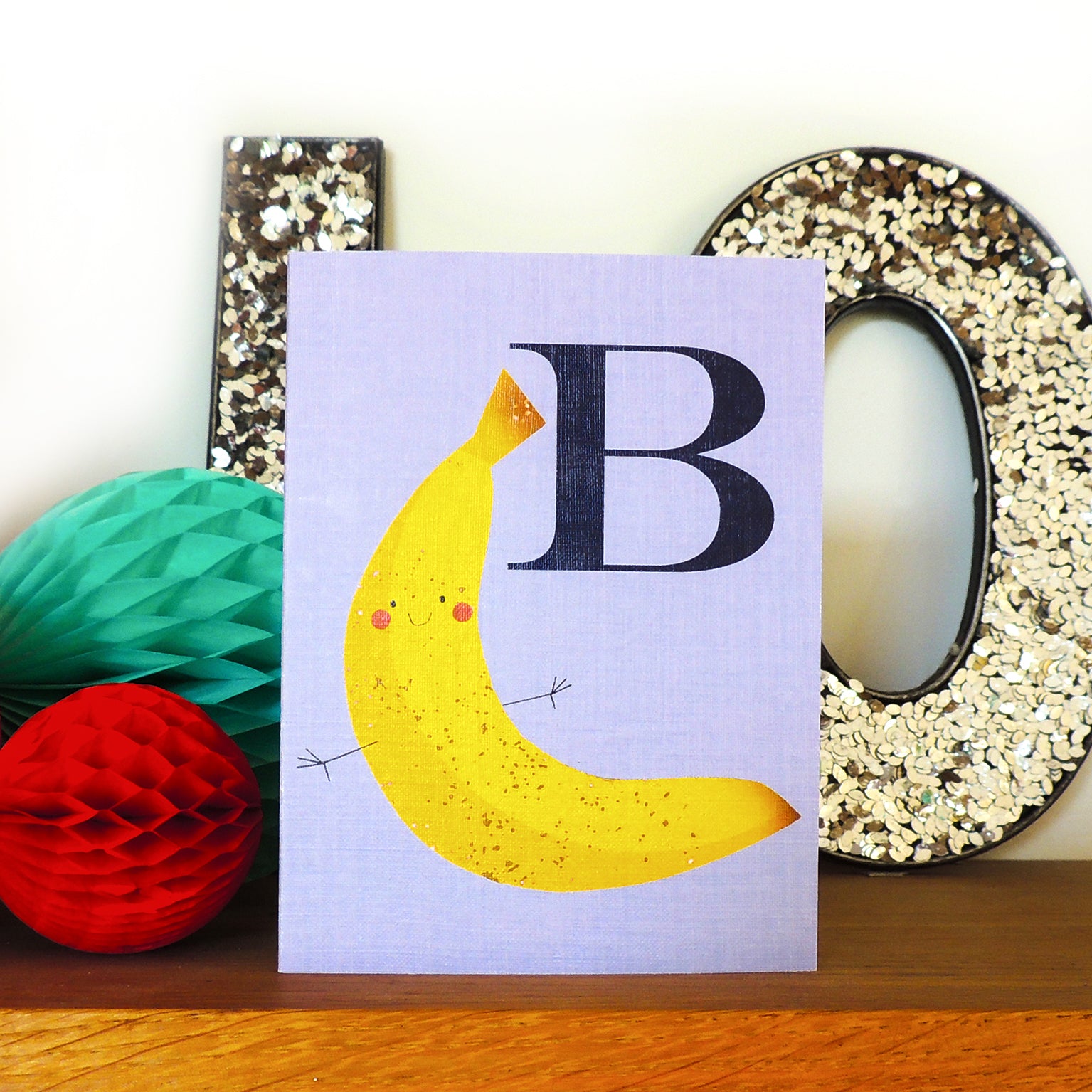 mini B for banana card