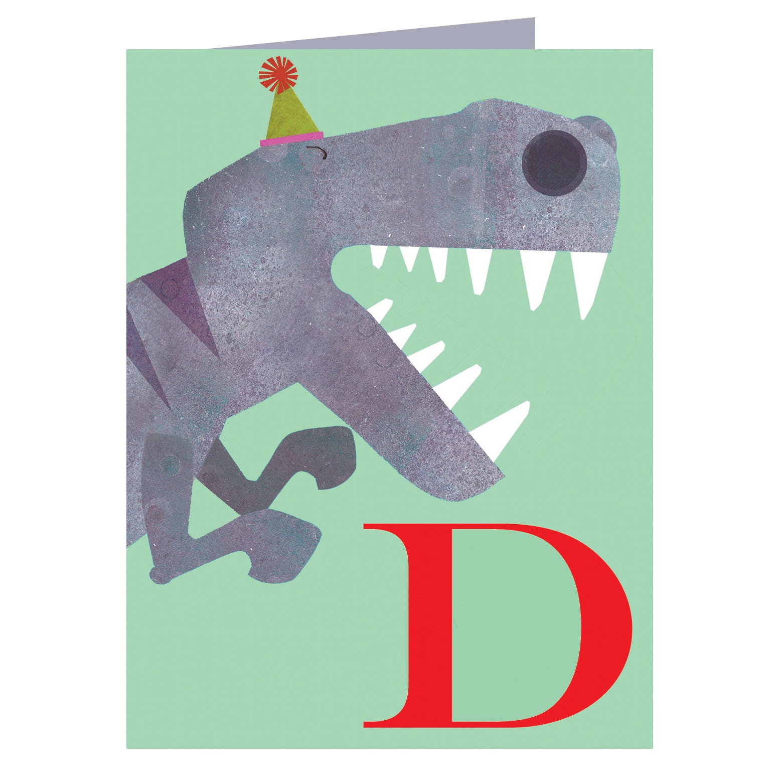 mini D for dinosaur card