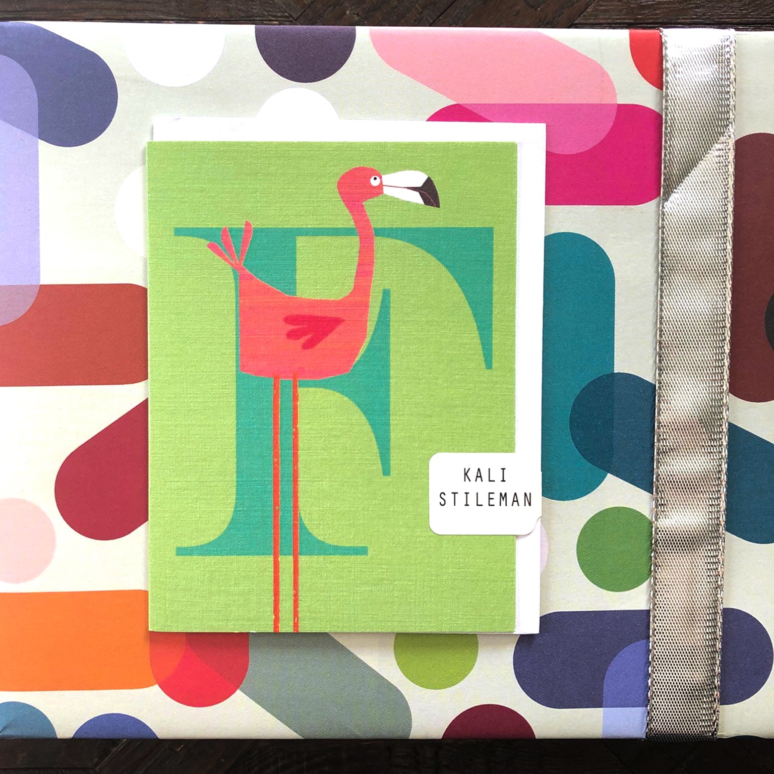 mini F for flamingo card