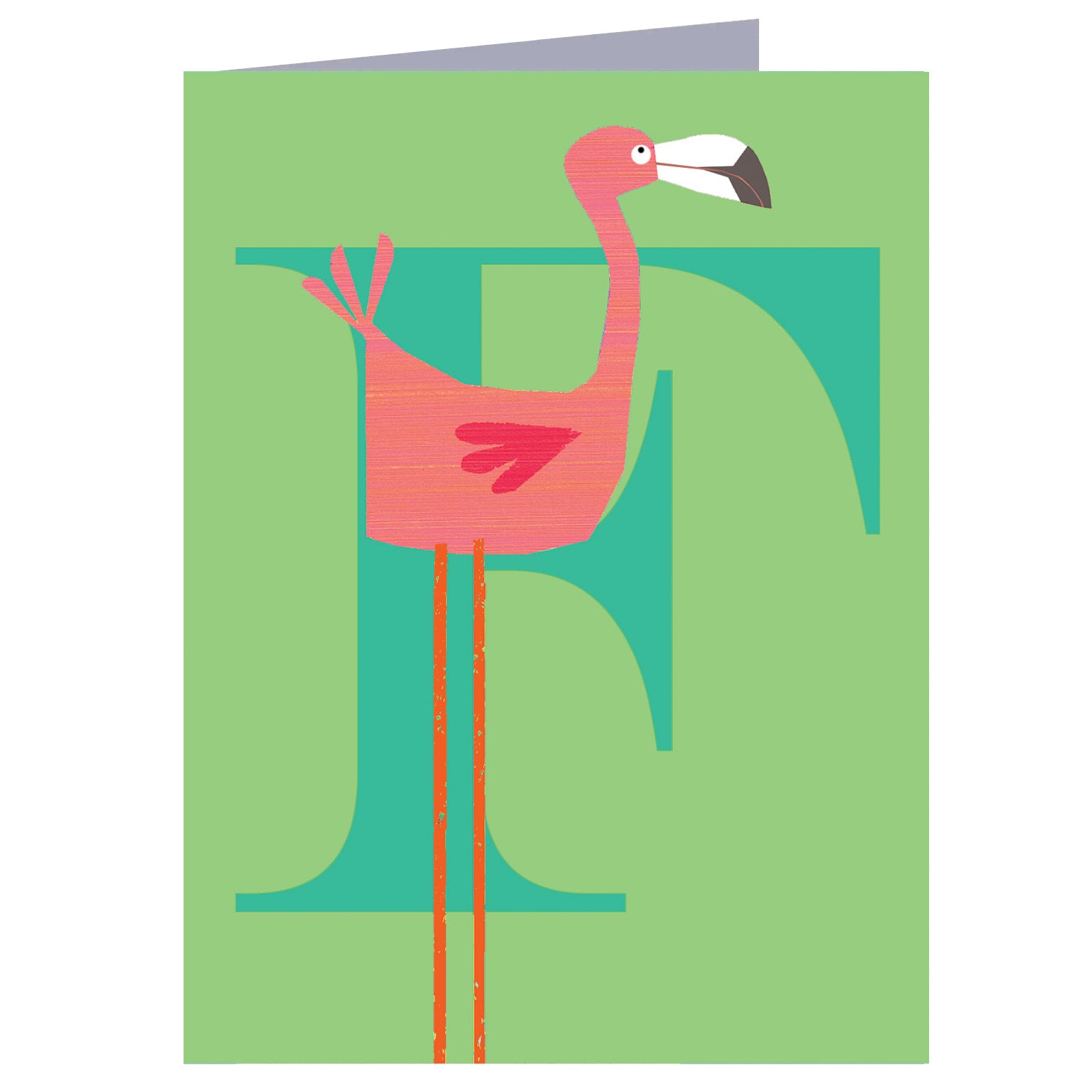 mini F for flamingo card