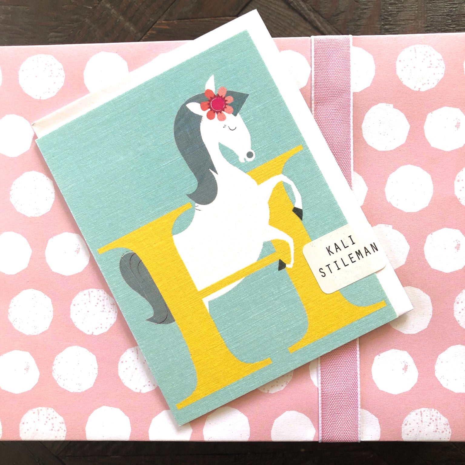 mini H for horse card