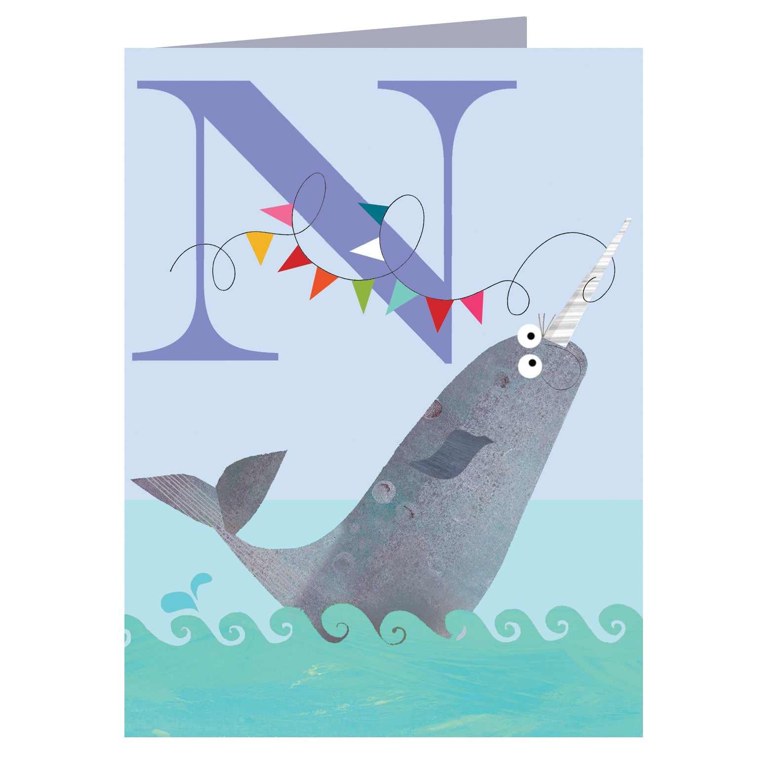 mini  N for narwhal card