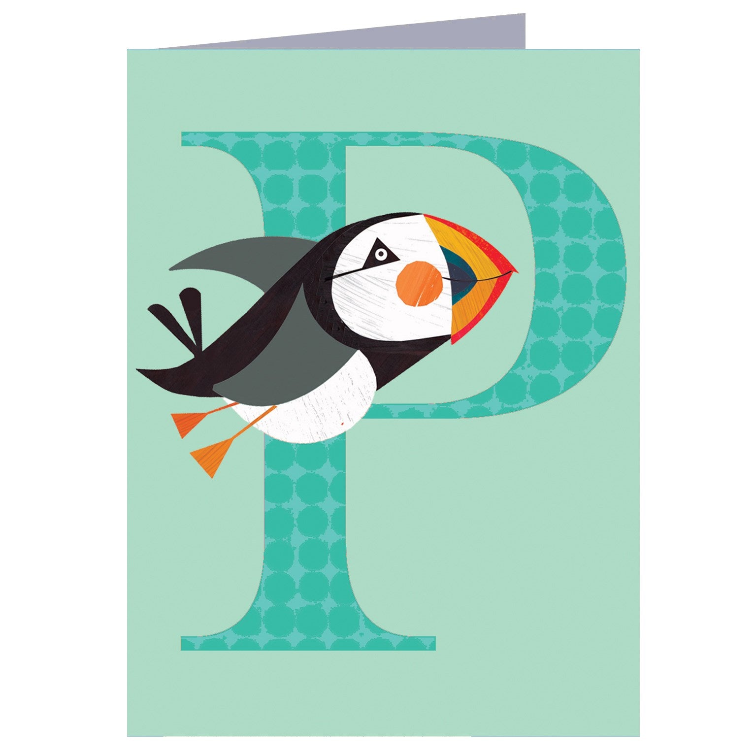 mini P for puffin card