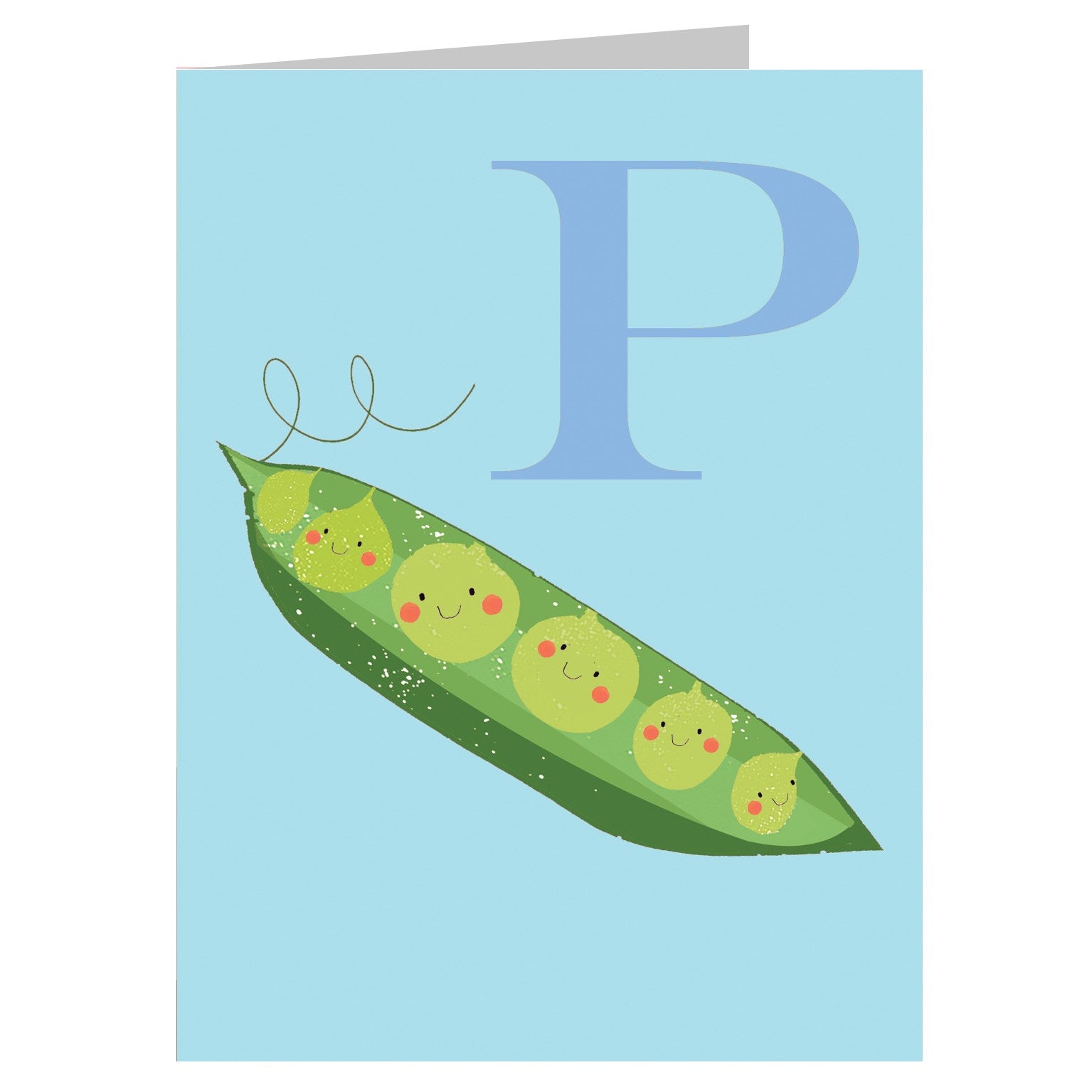 mini P for peas card