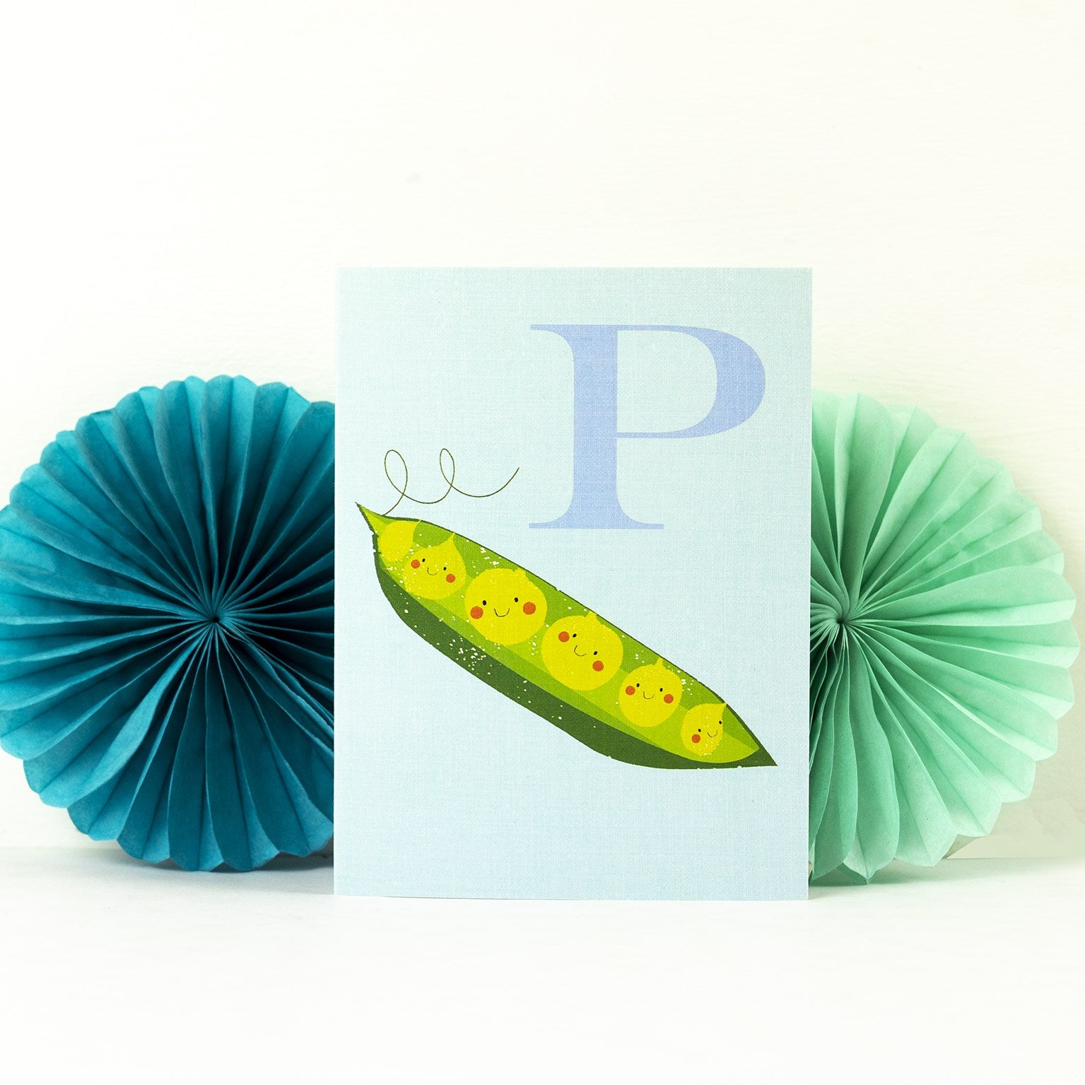 mini P for peas card