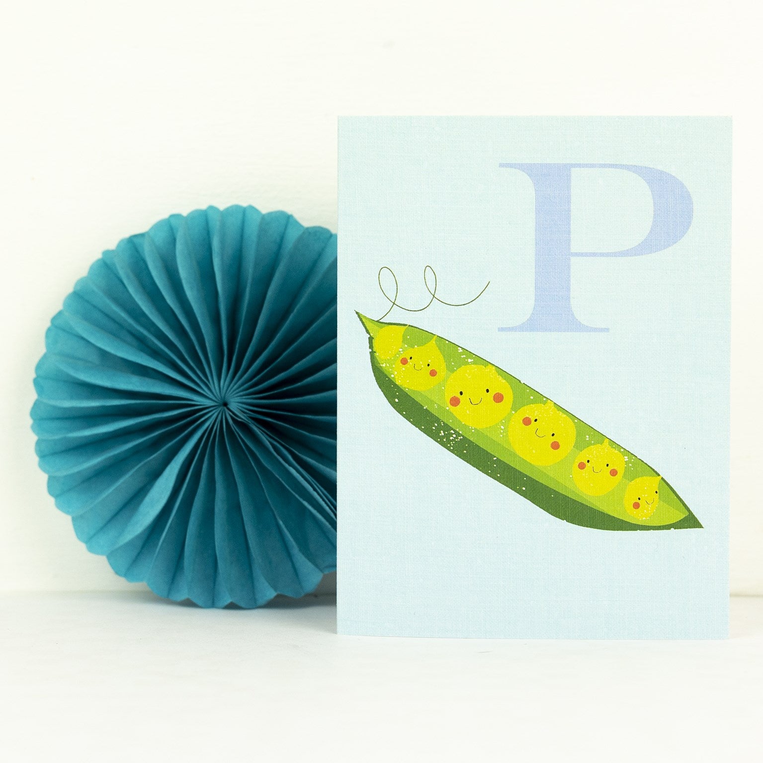 mini P for peas card