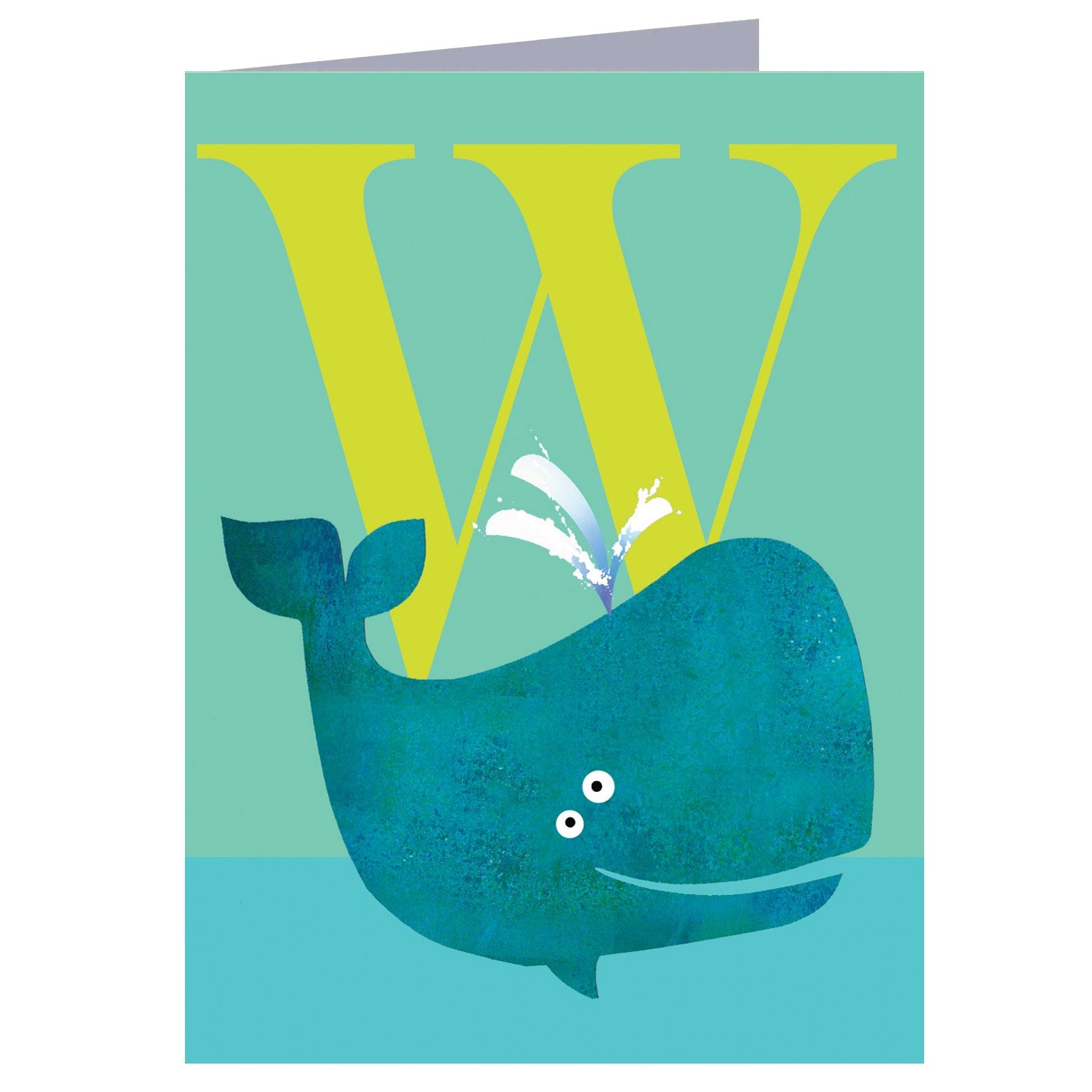 mini W for whale card