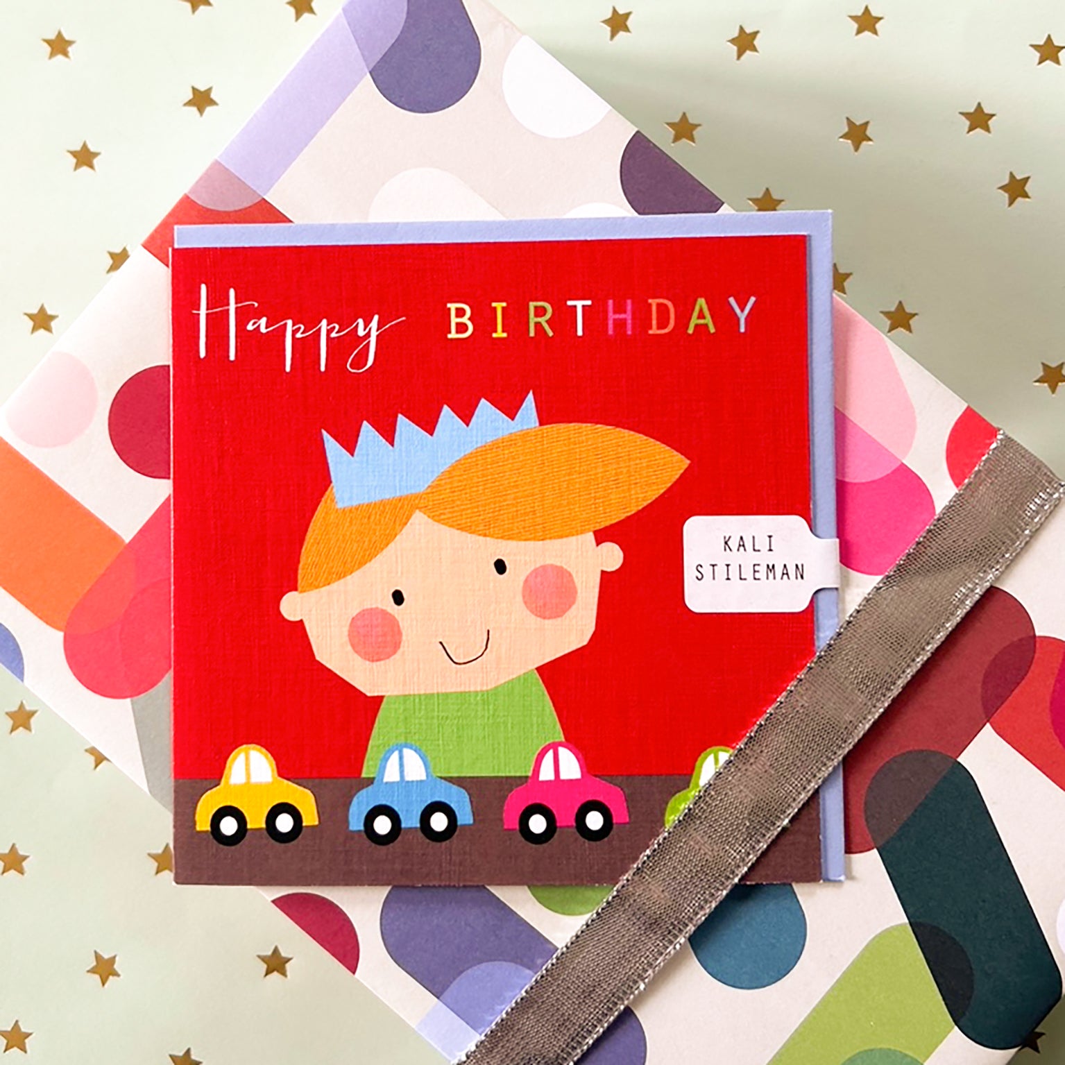 MC01 toy cars birthday card