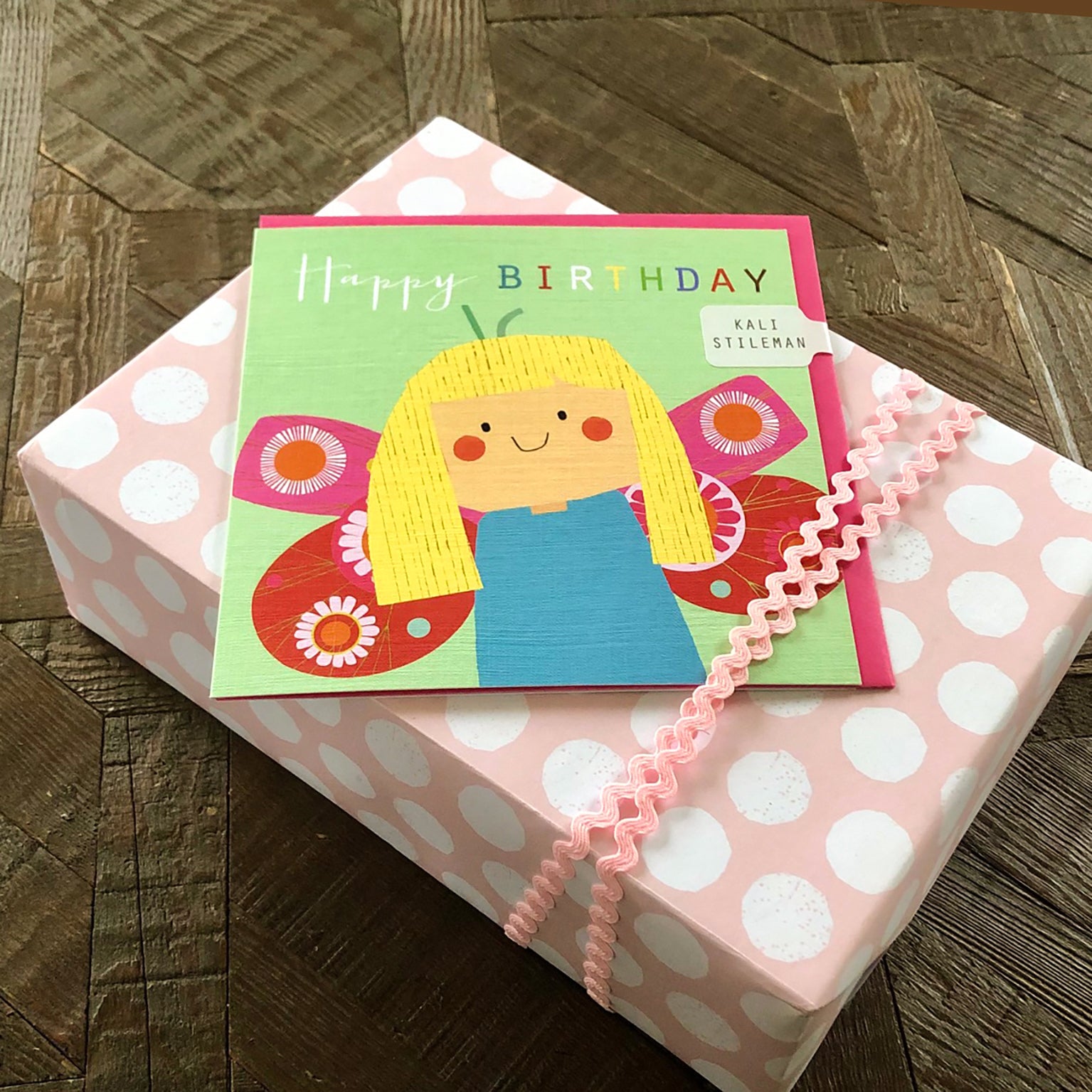 MC06 butterfly girl birthday card