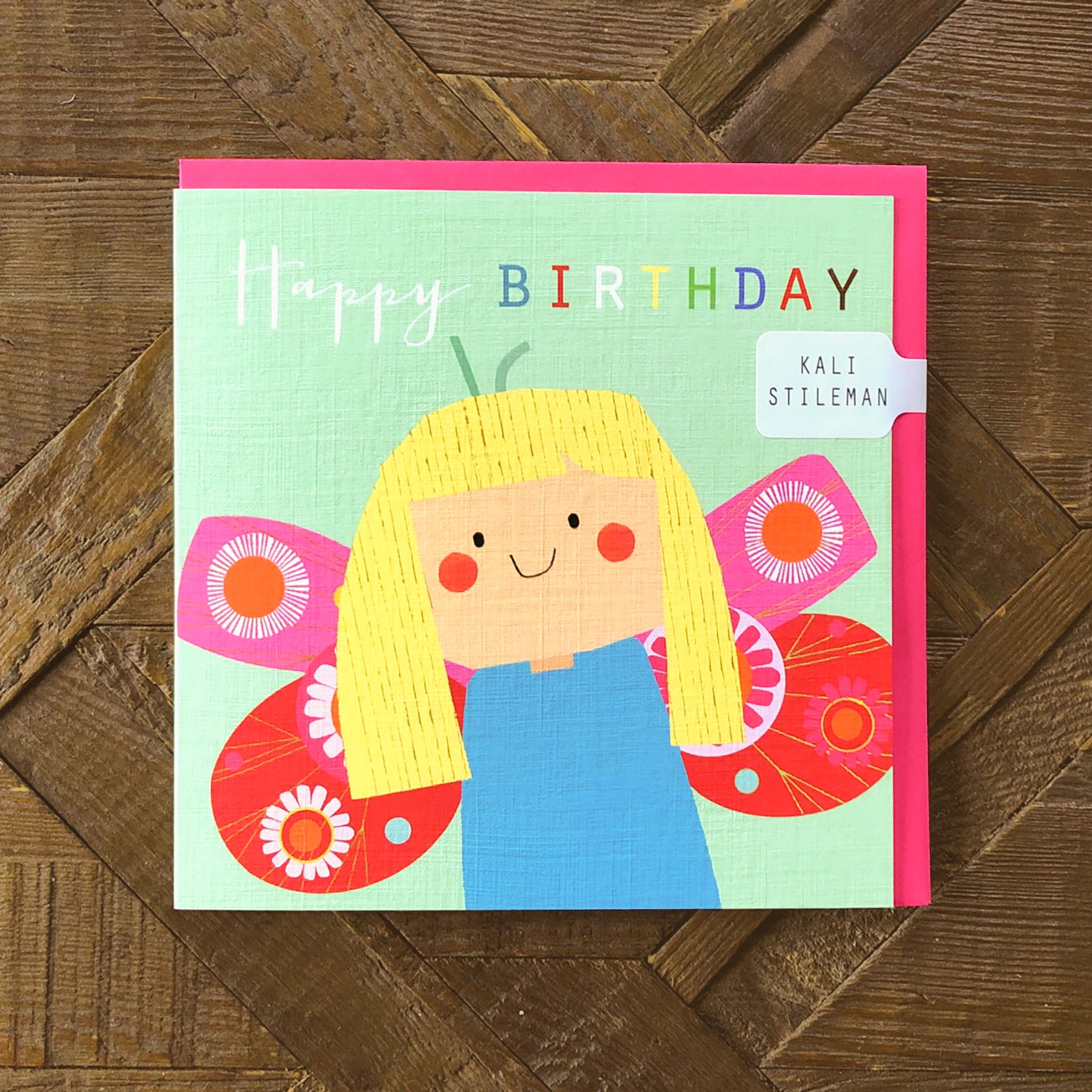 MC06 butterfly girl birthday card