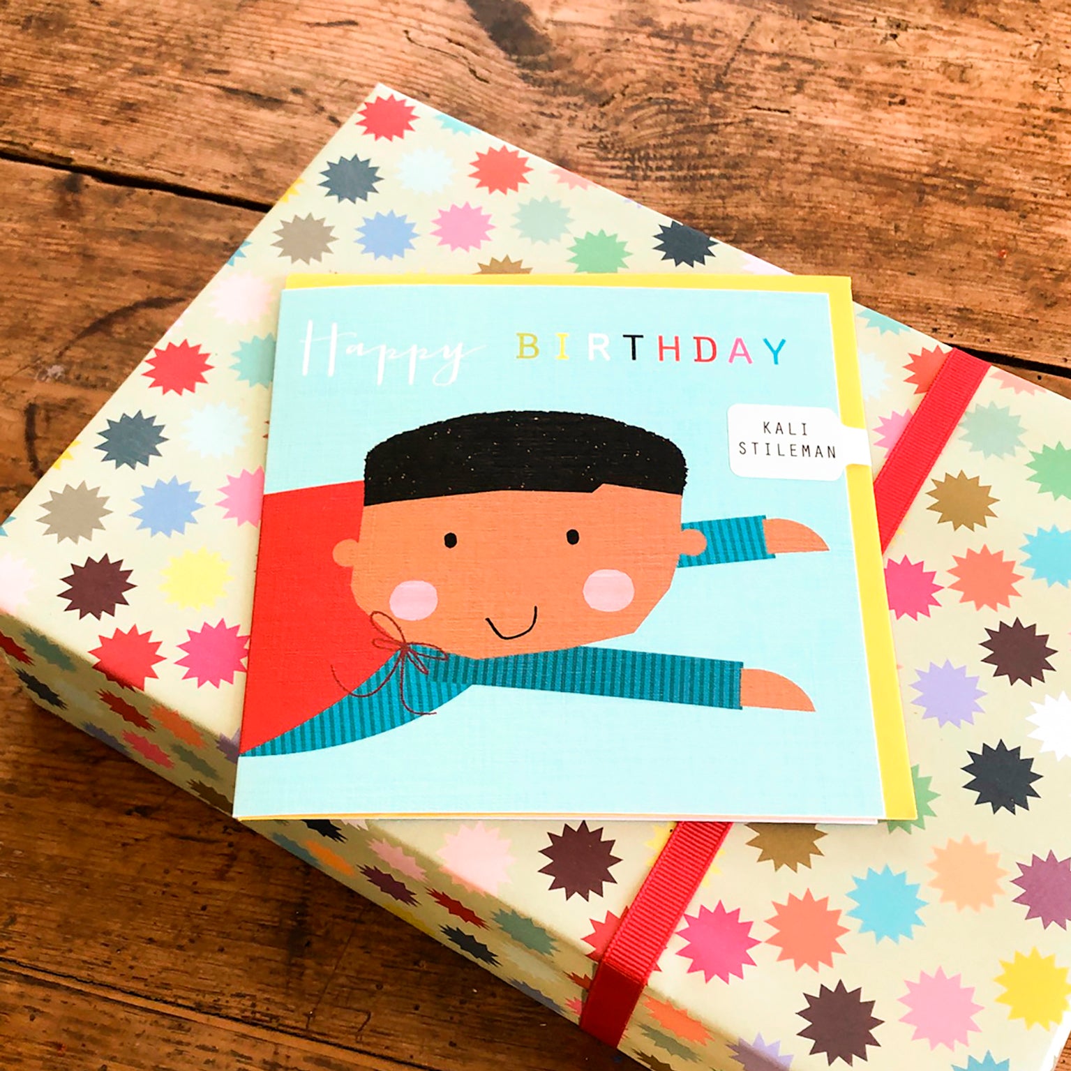 MC08 superhero boy birthday card