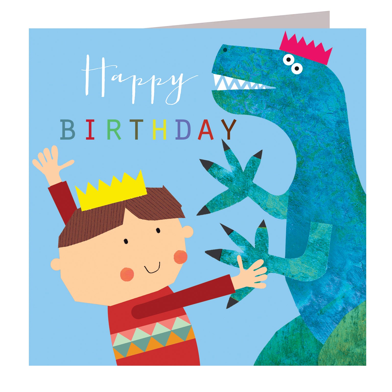 MC10 dinosaur boy birthday card