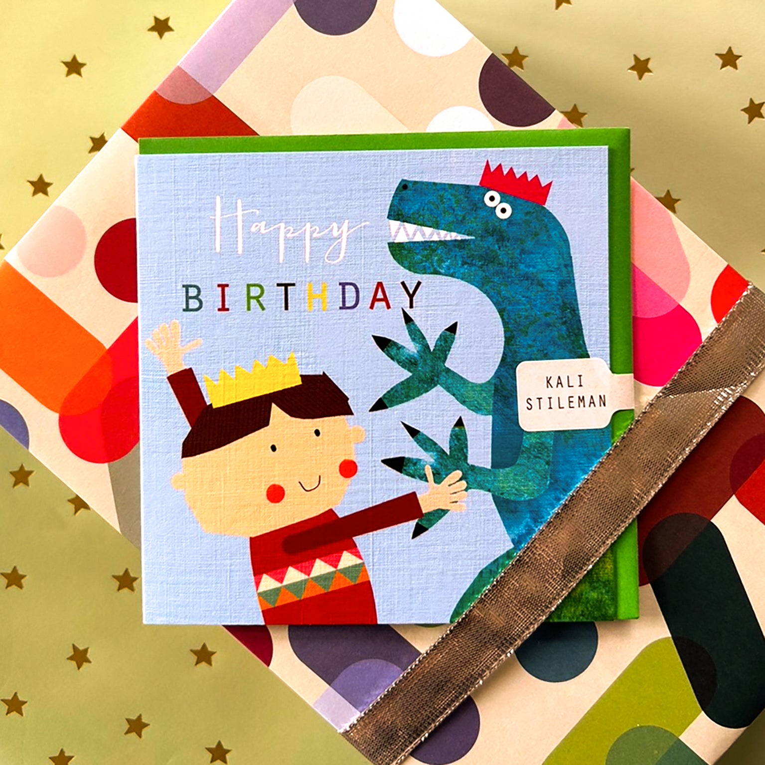 MC10 dinosaur boy birthday card