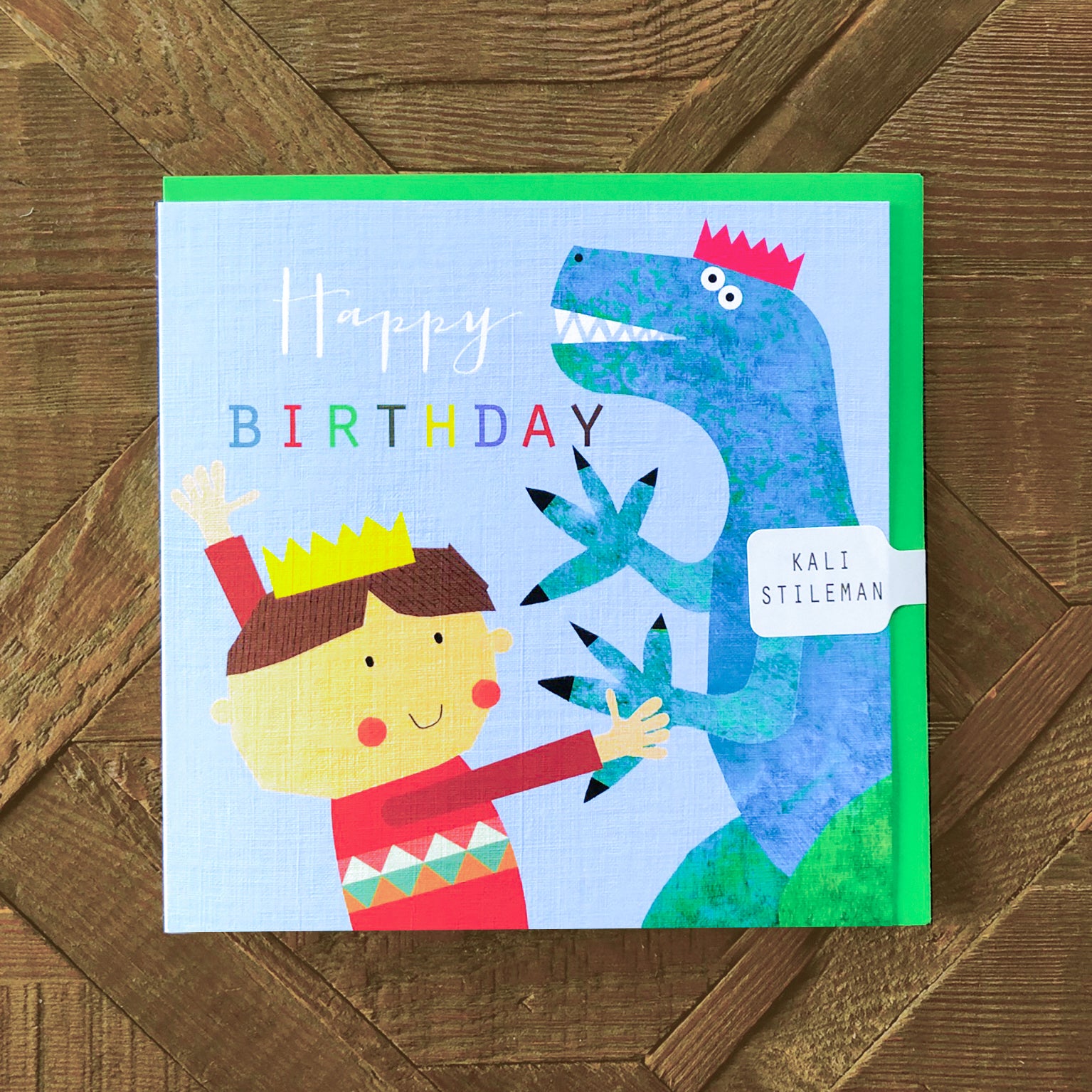 MC10 dinosaur boy birthday card