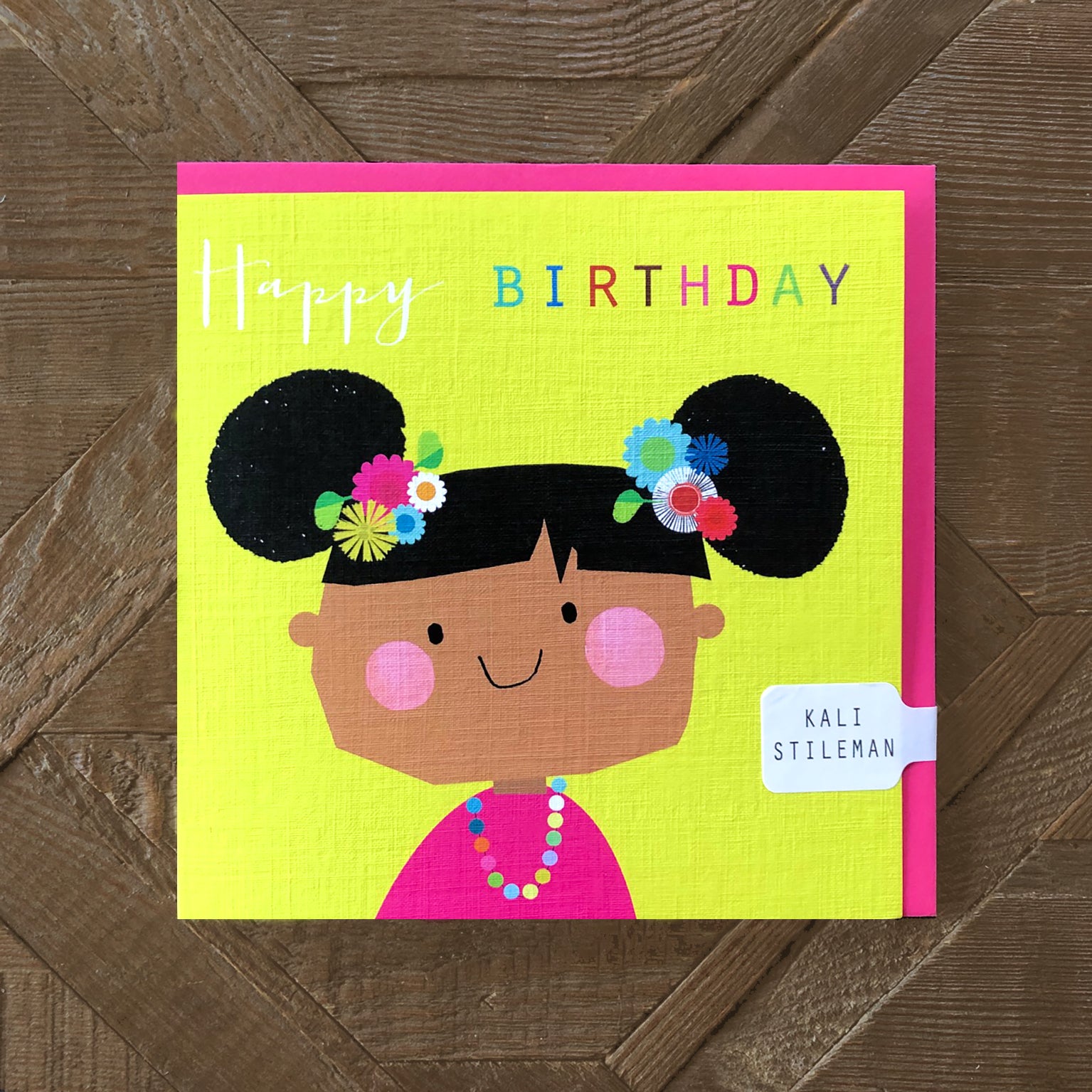 MC12 flower girl birthday card