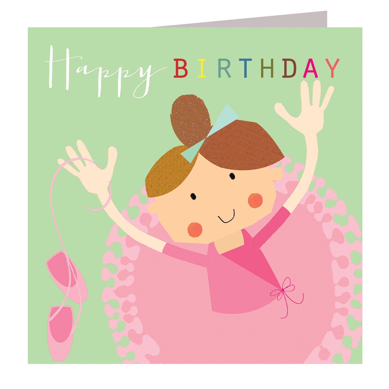 MC14 ballerina girl birthday card