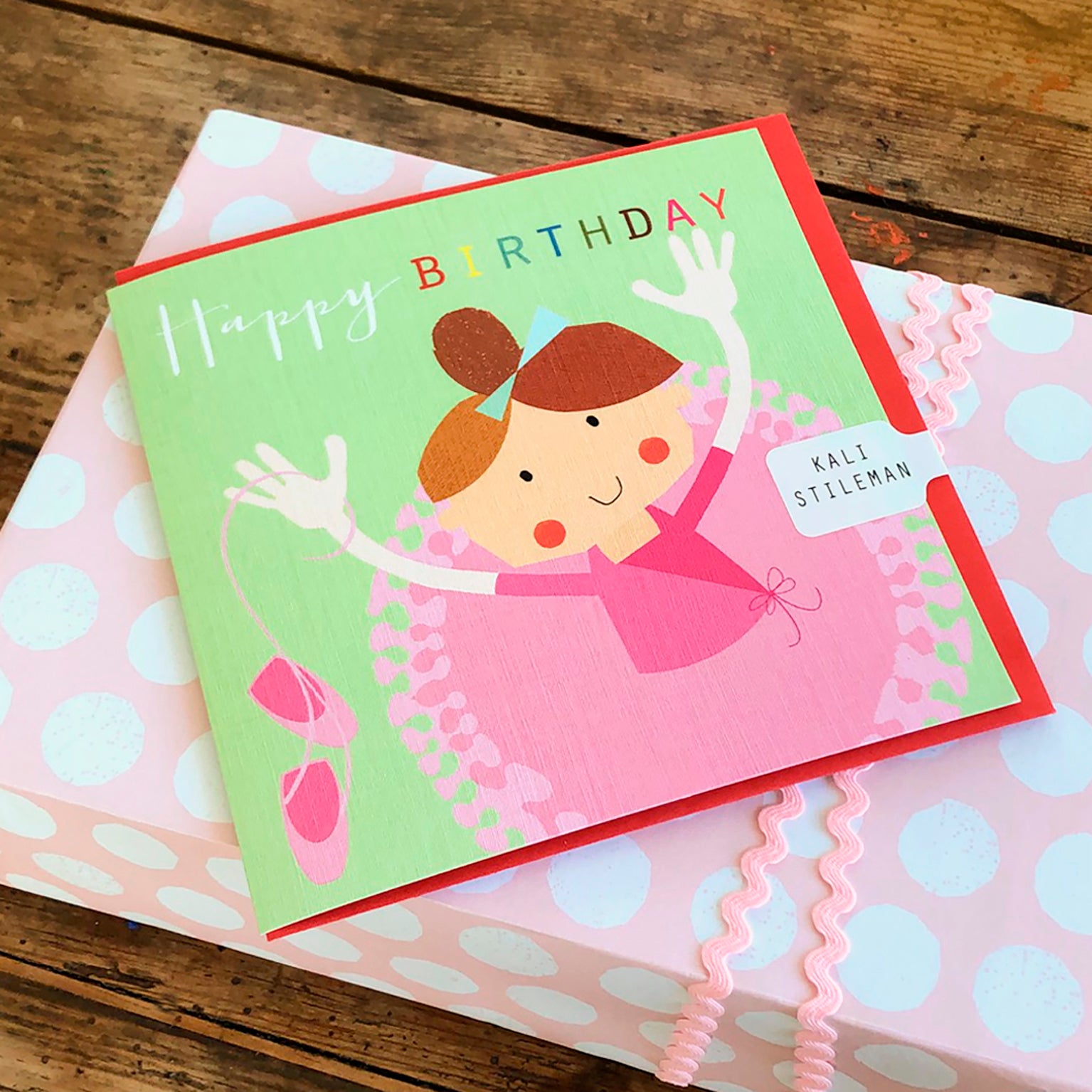 MC14 ballerina girl birthday card