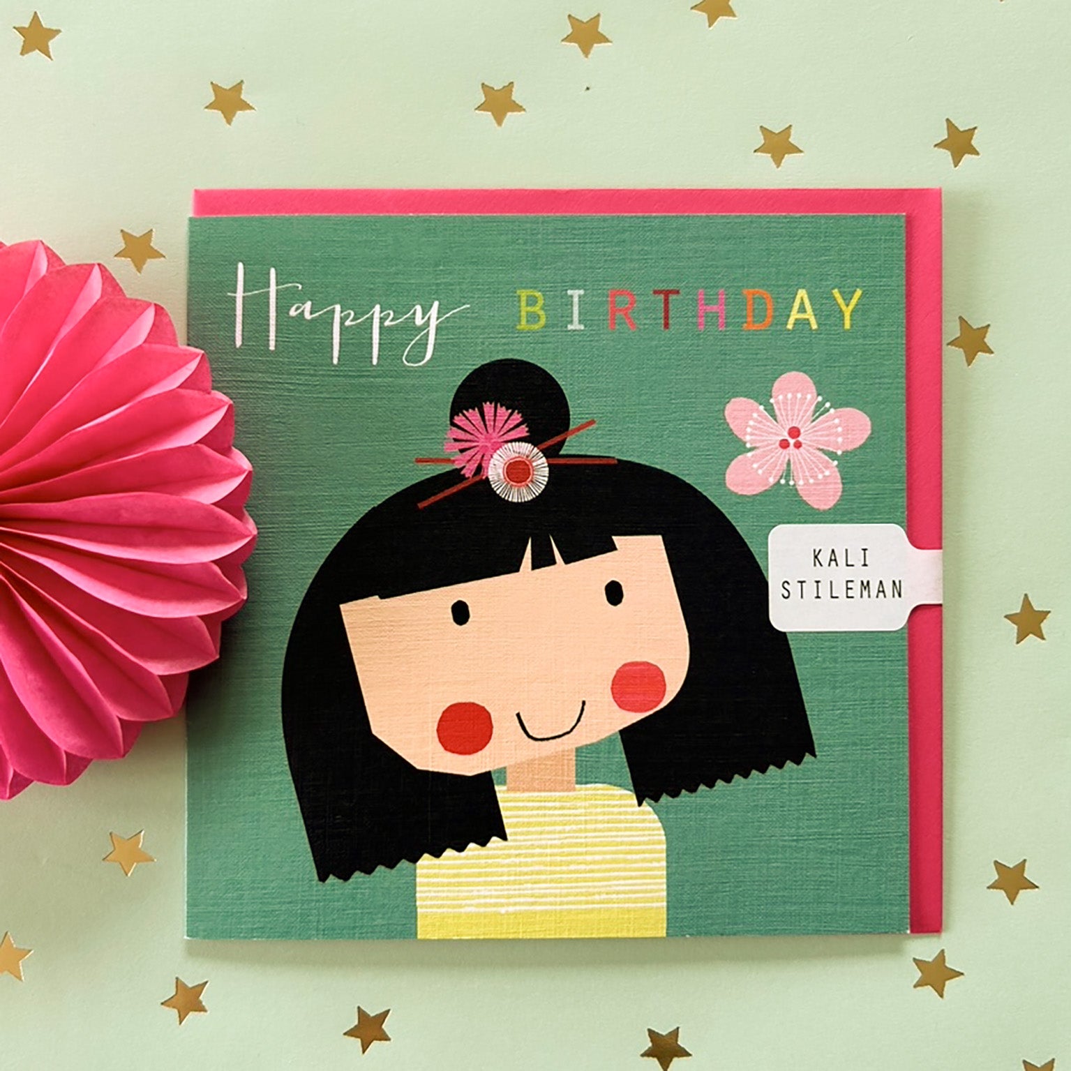 MC15 flowery birthday girl card