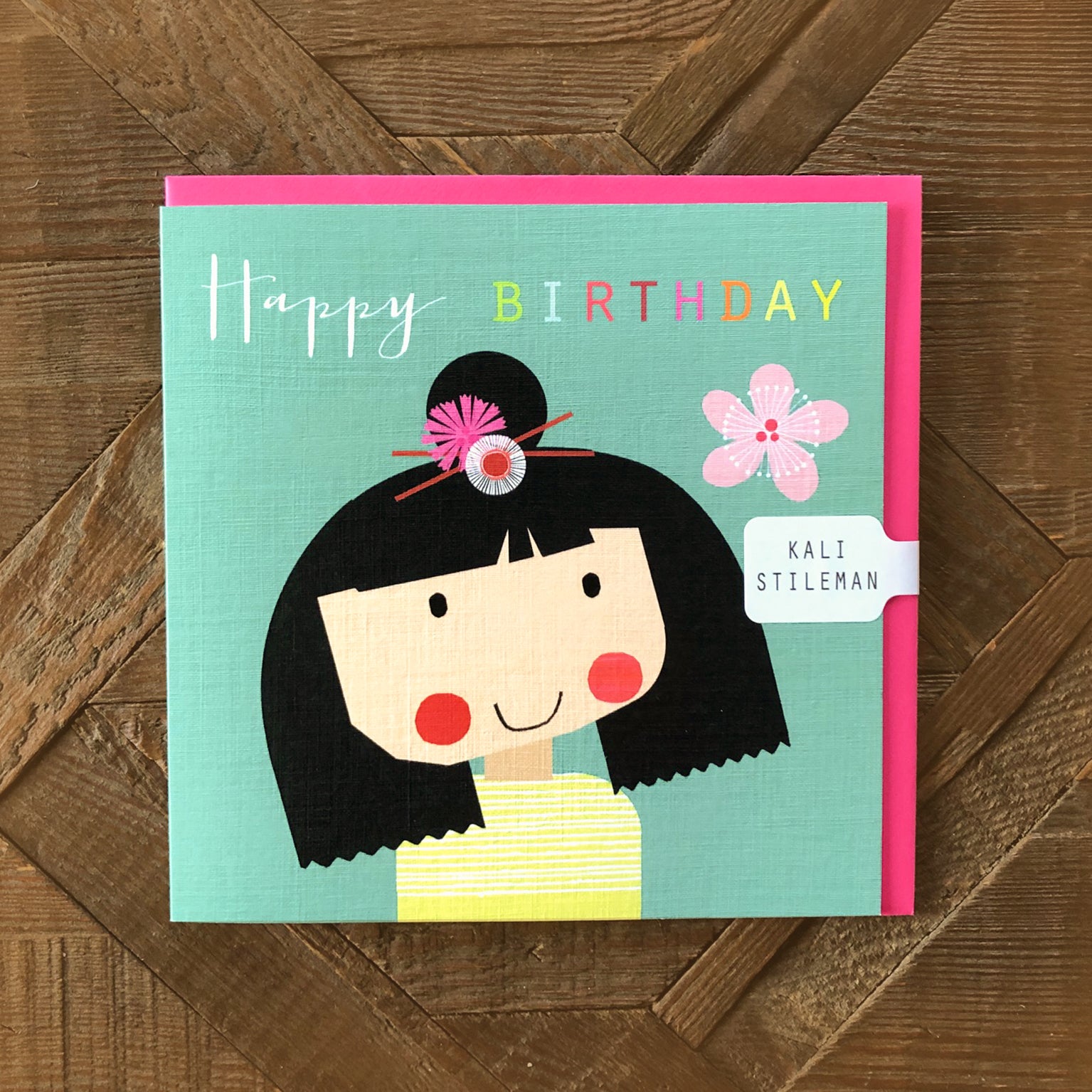 MC15 flowery birthday girl card