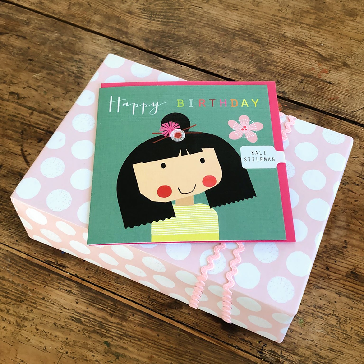 MC15 flowery birthday girl card