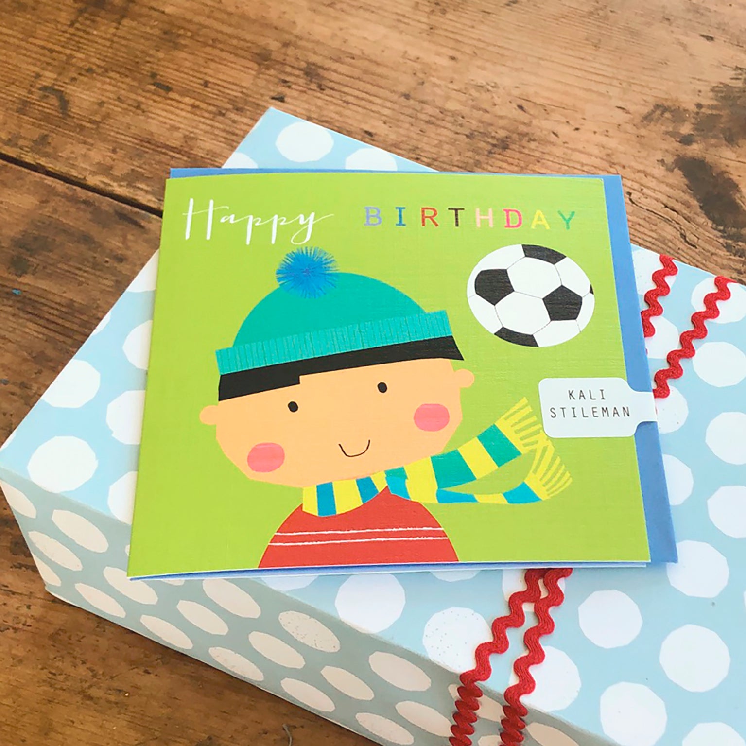 MC16 football boy birthday card