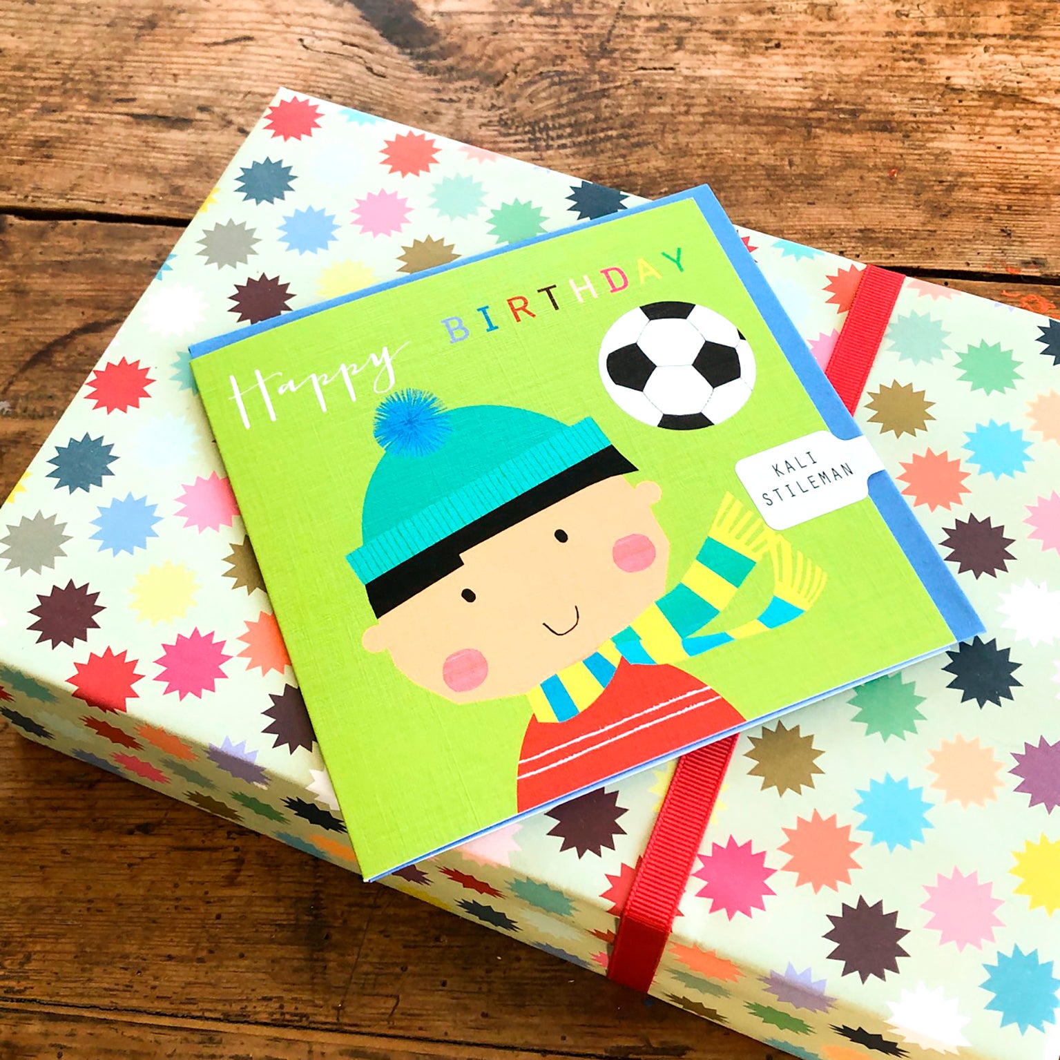 MC16 football boy birthday card