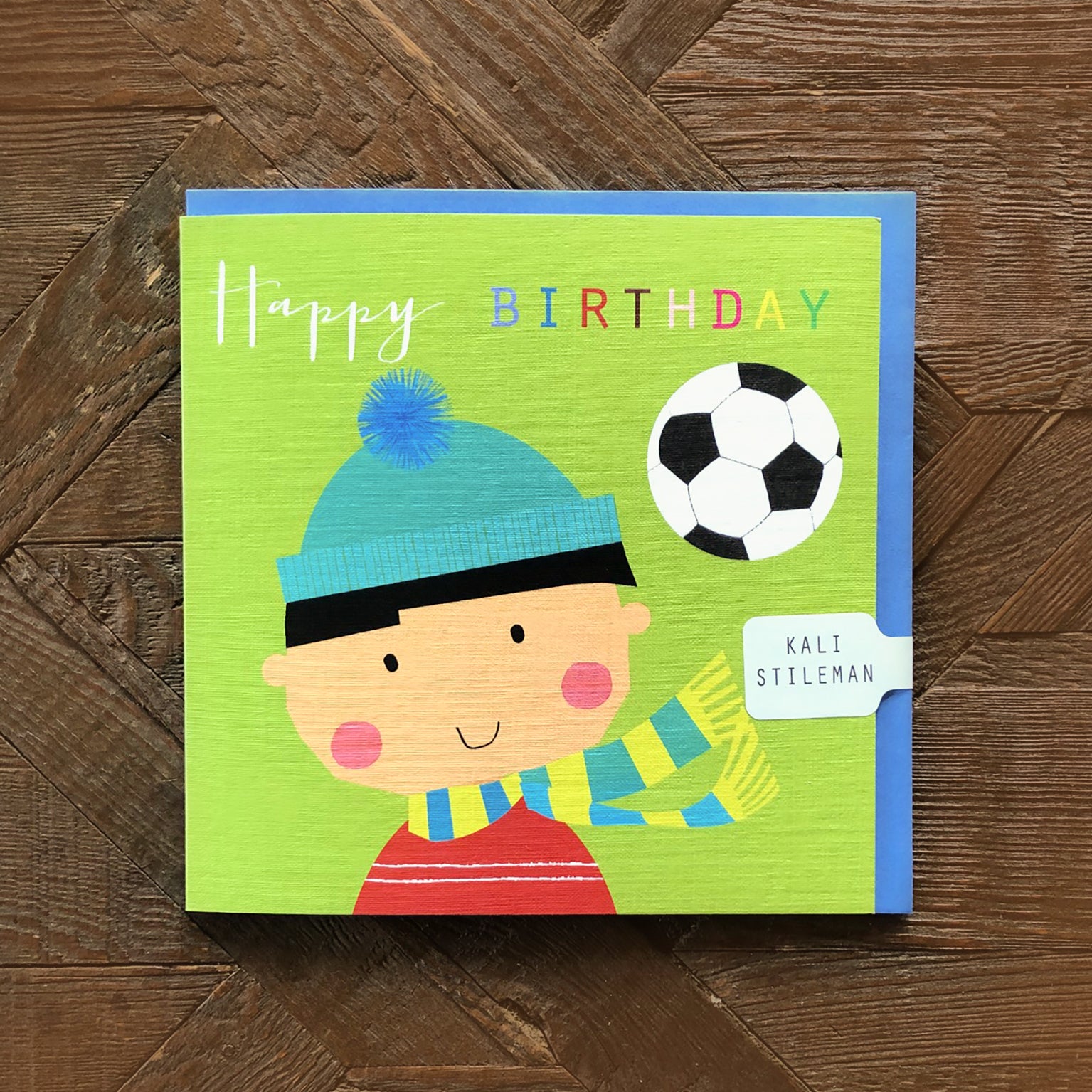 MC16 football boy birthday card