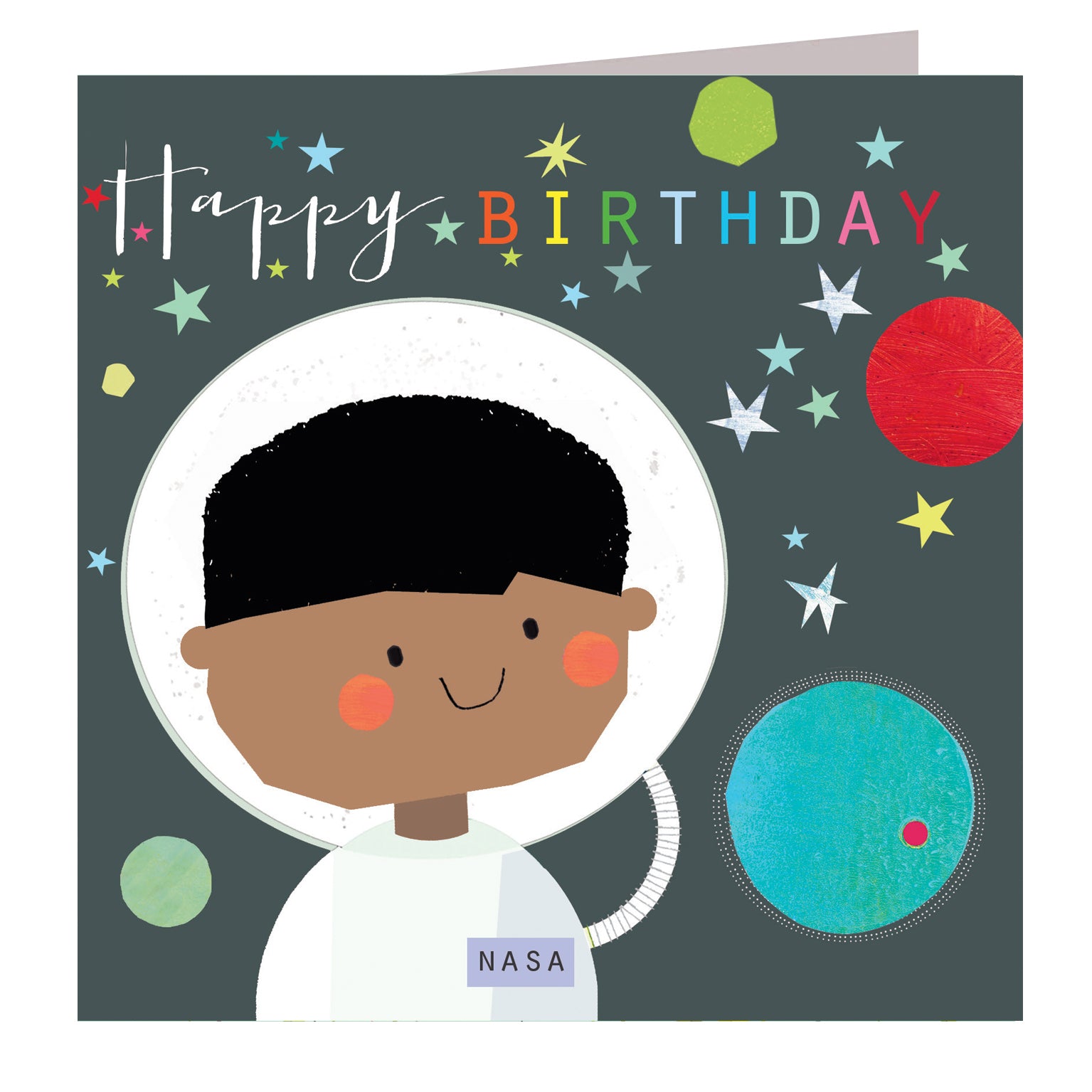 MC17 spaceman happy birthday card