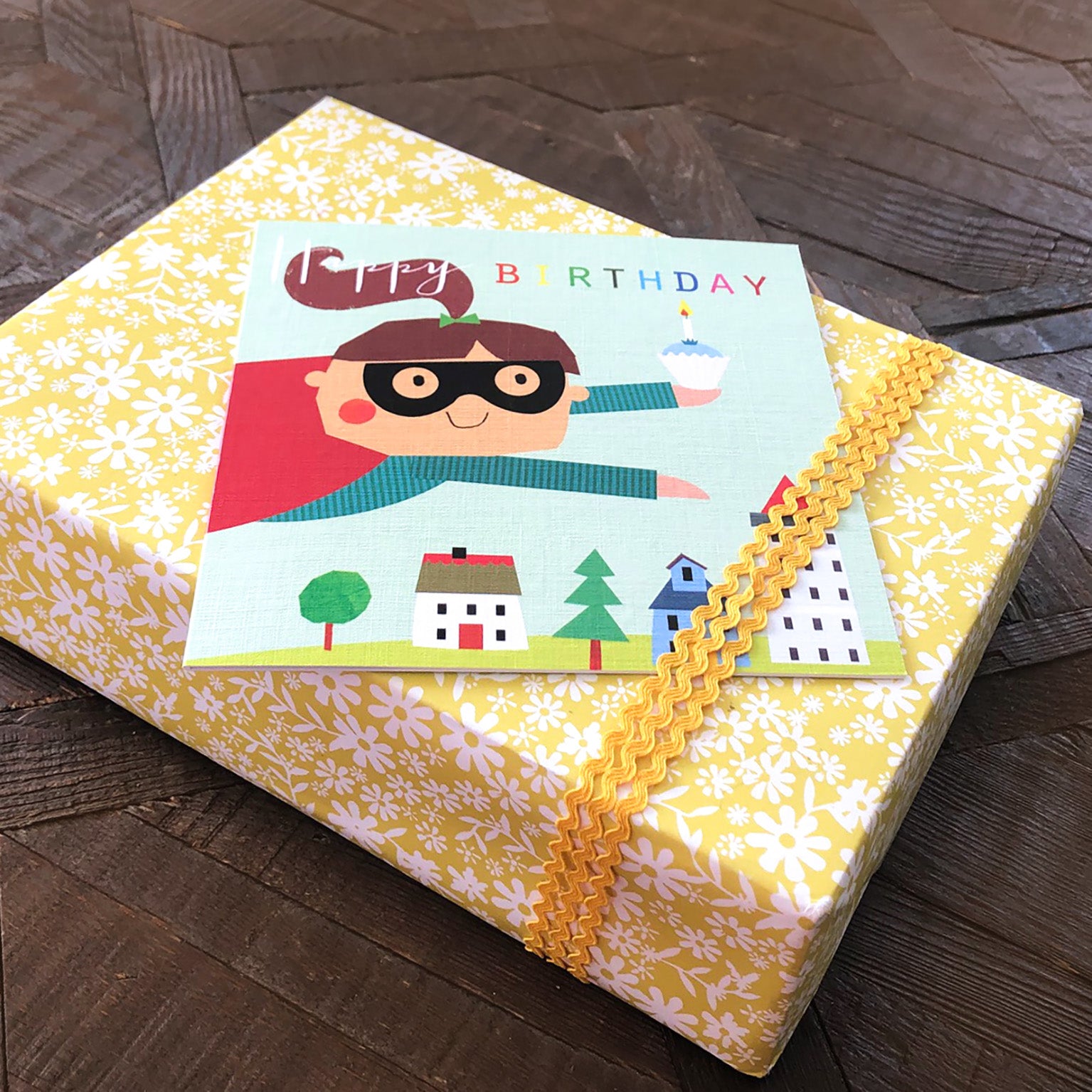 MC24 superhero birthday girl card