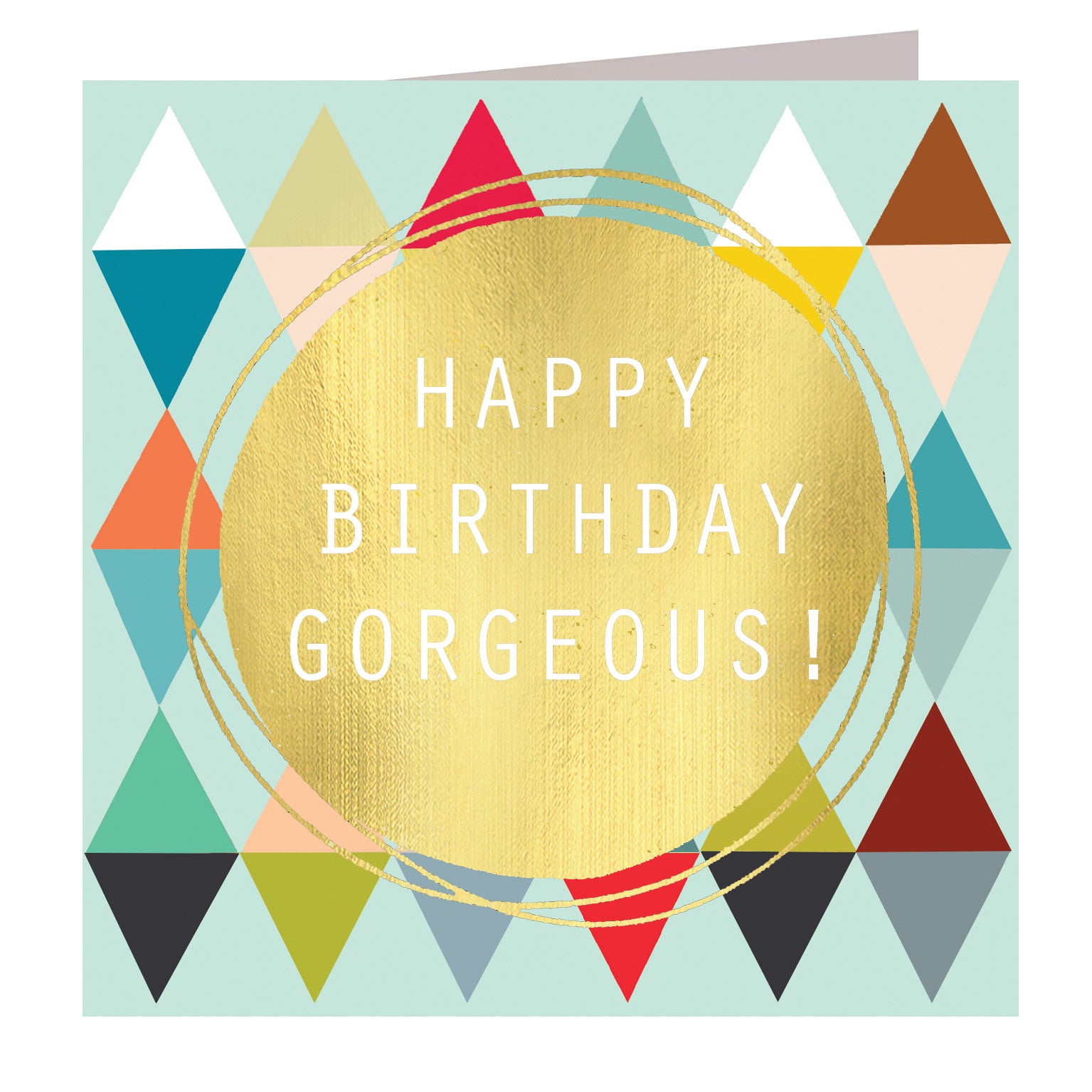 MLC02 gold foiled happy birthday gorgeous! card