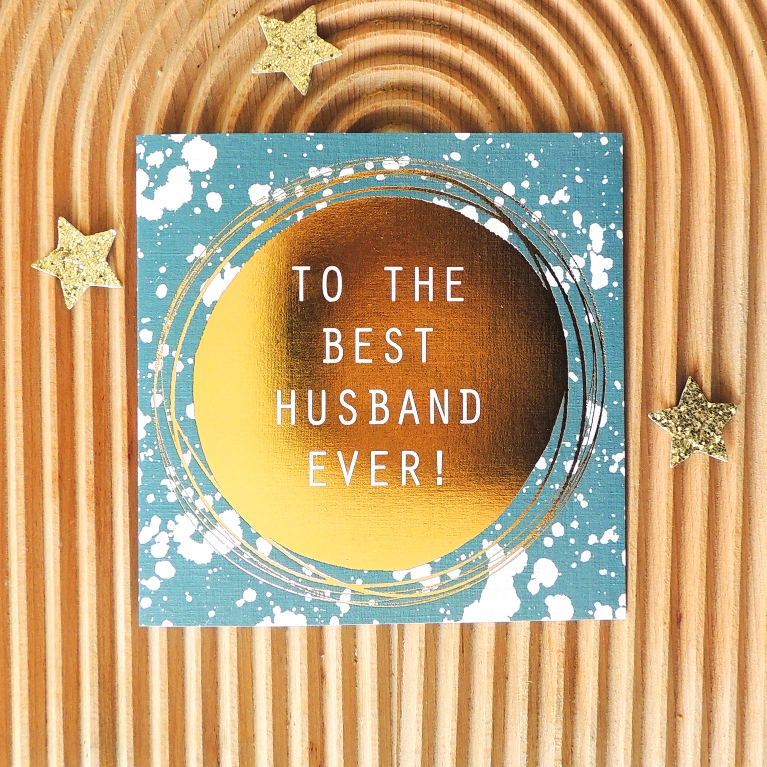 MLC03 gold foiled to the best husband ever! card