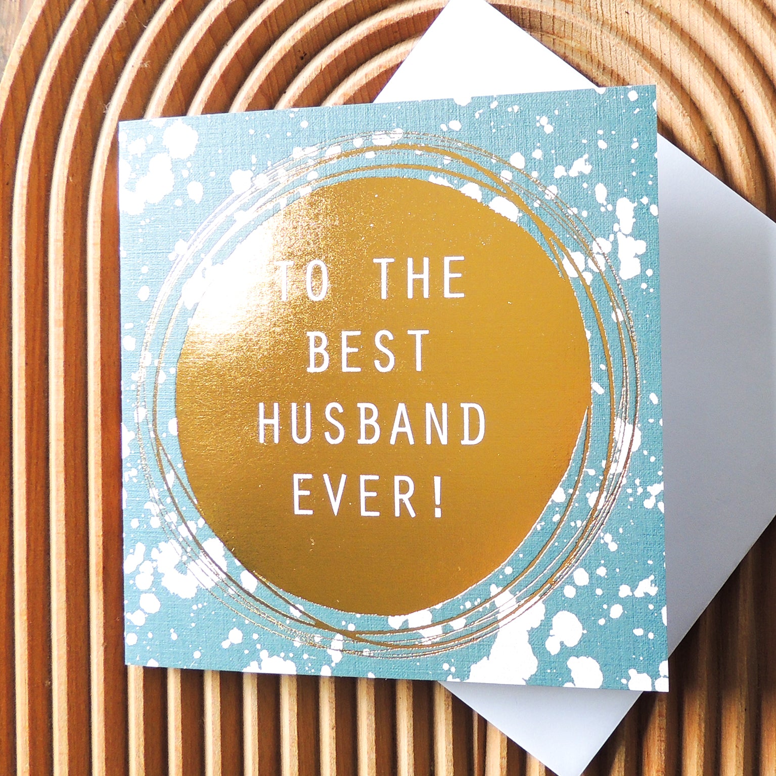 MLC03 gold foiled to the best husband ever! card