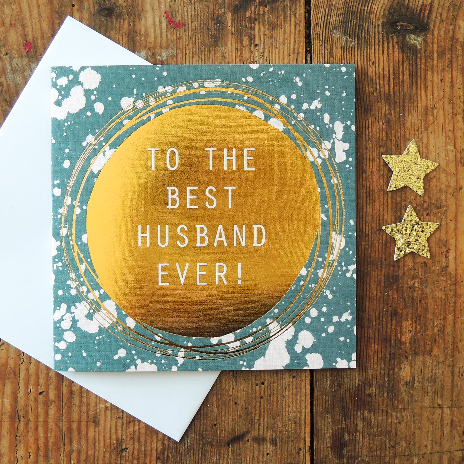 MLC03 gold foiled to the best husband ever! card