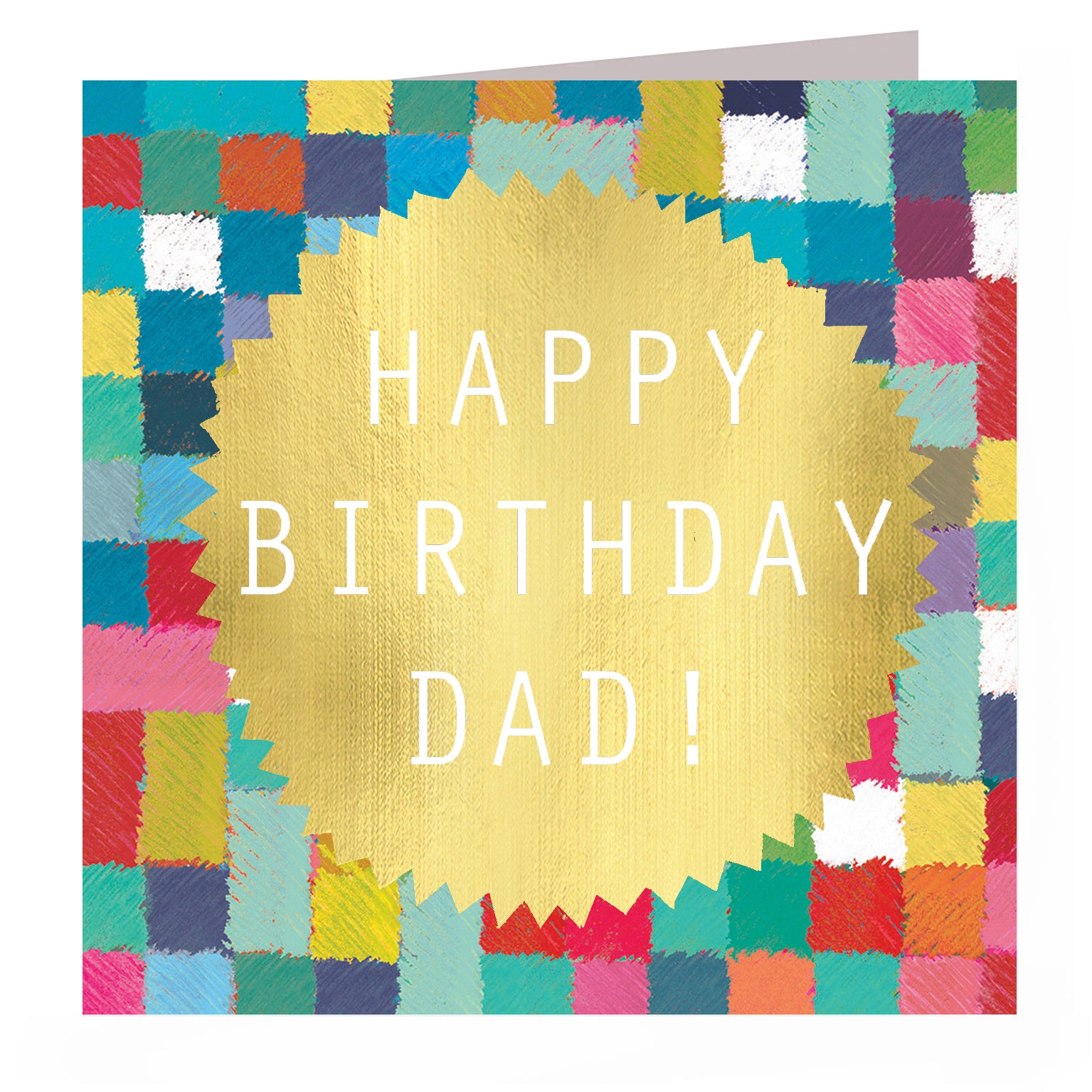 MLC04 gold foiled happy birthday dad! card